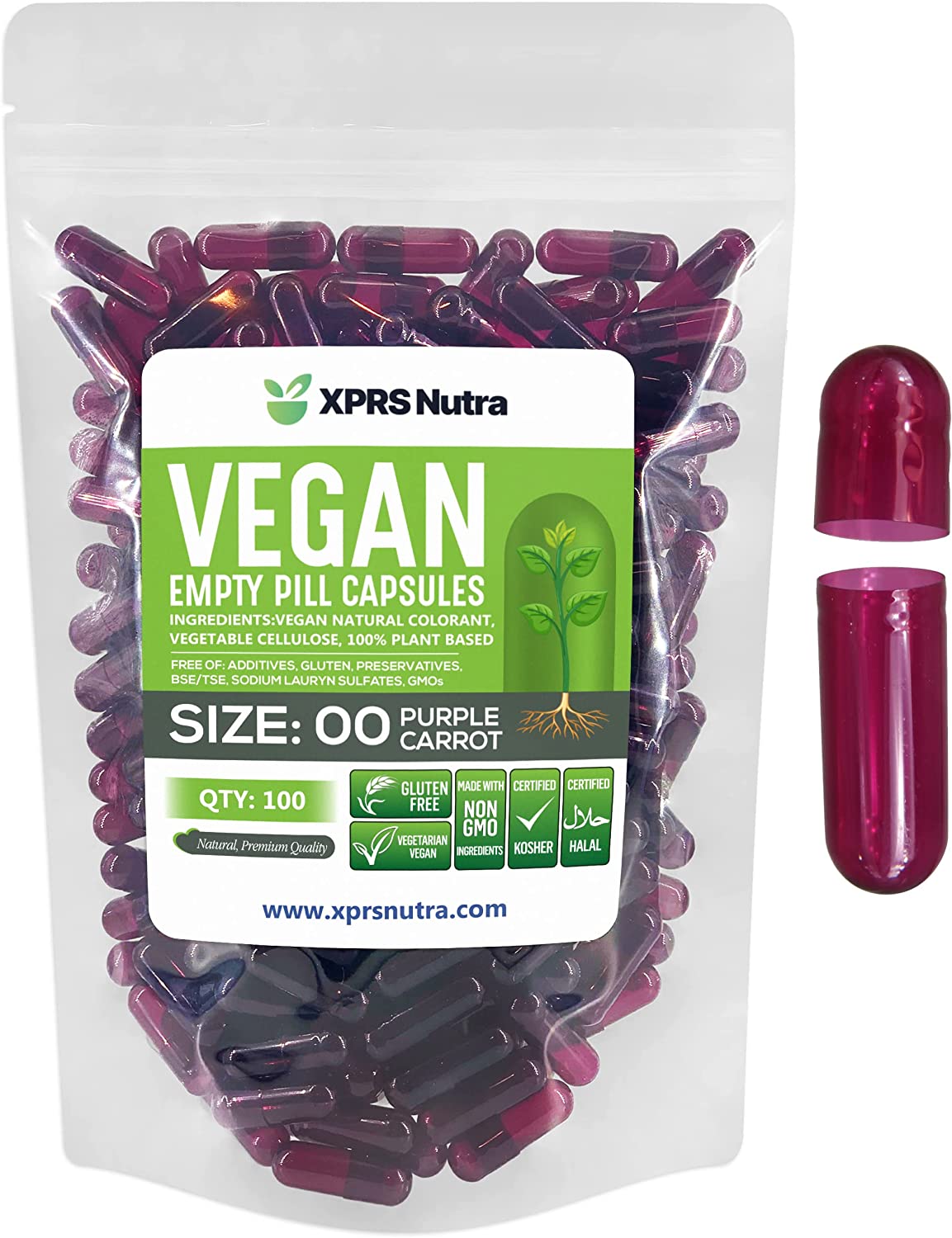 Size 00 Empty Vegan Capsules