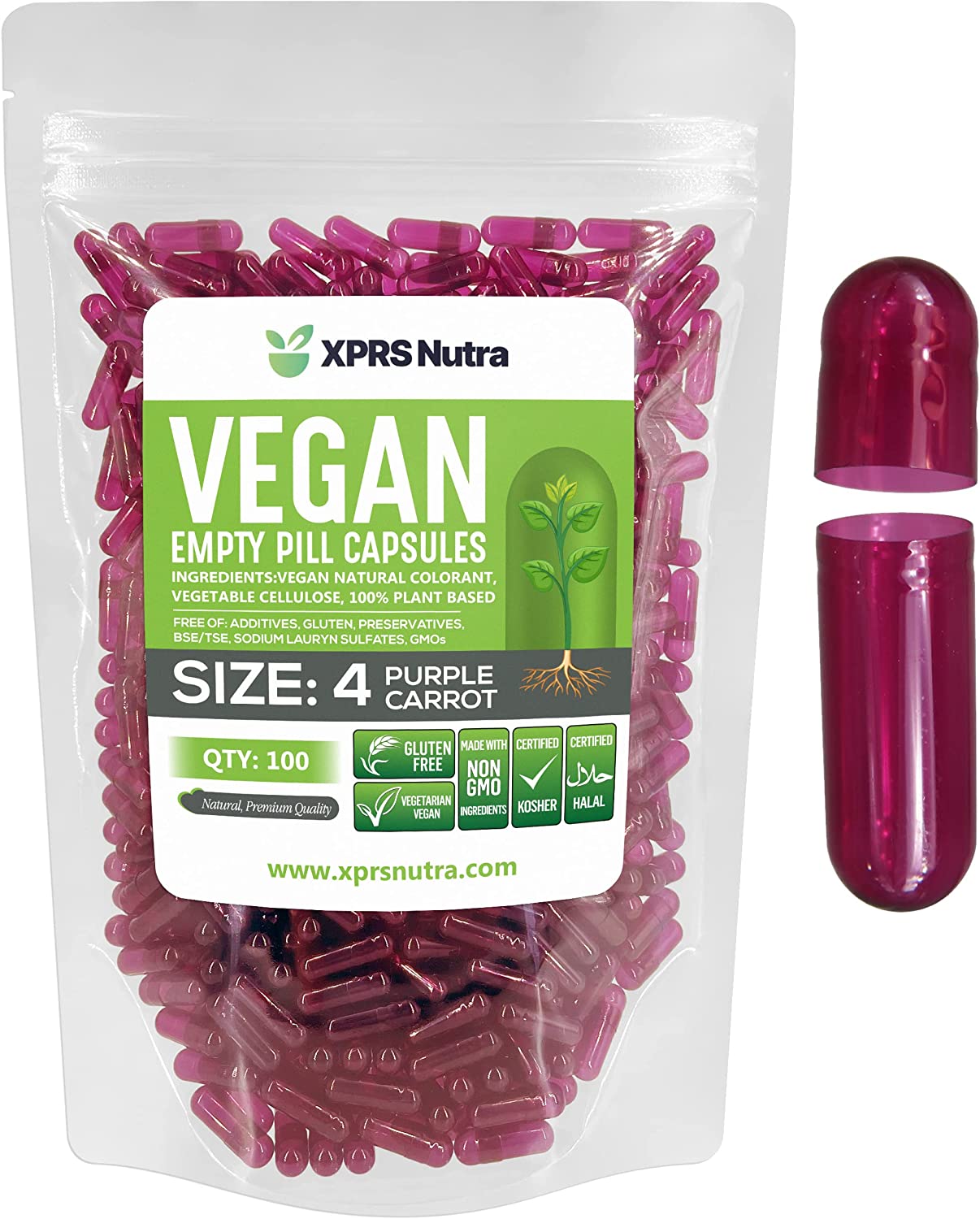 Size 4 Empty Vegan Capsules