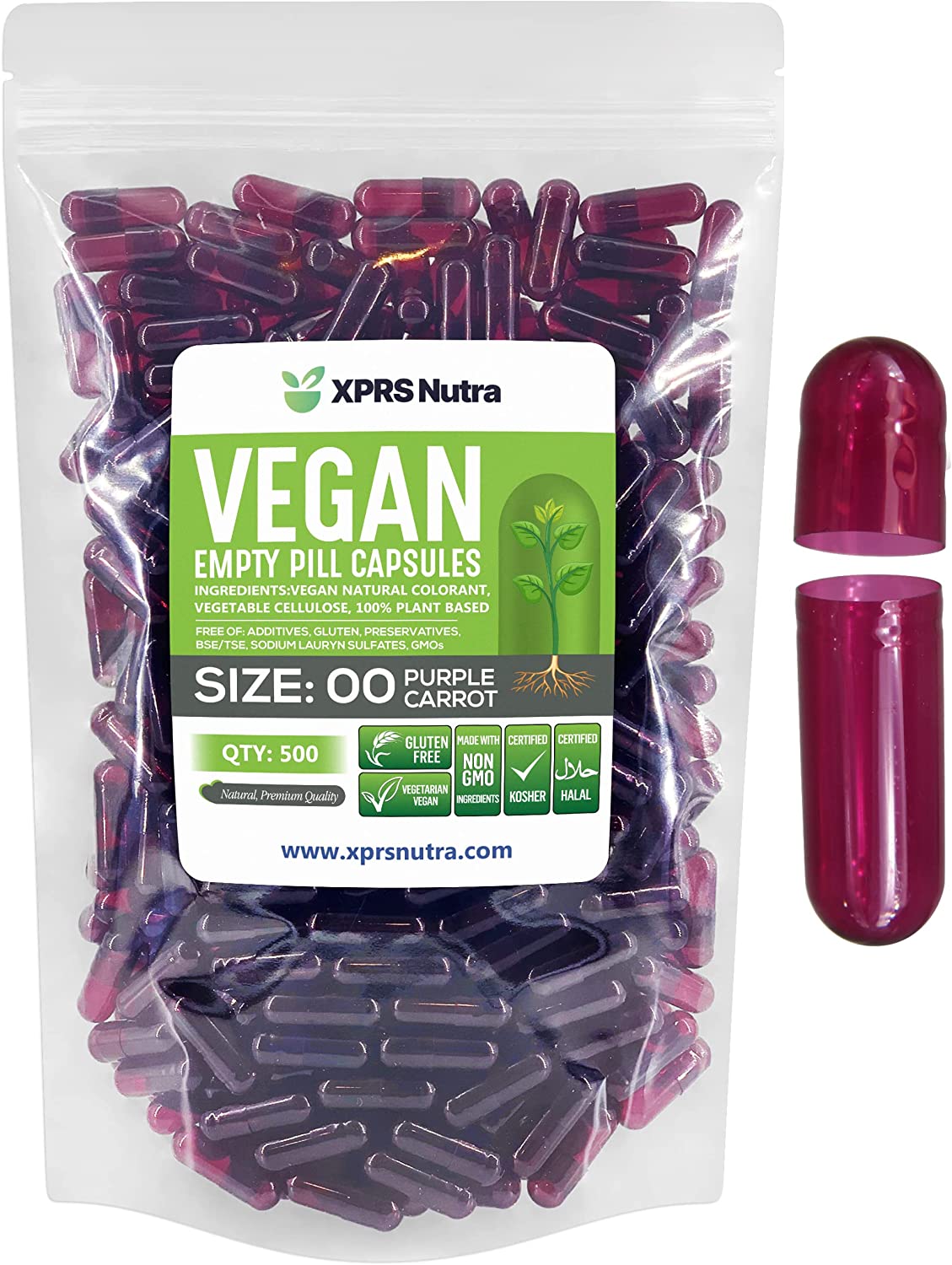 Size 00 Empty Vegan Capsules