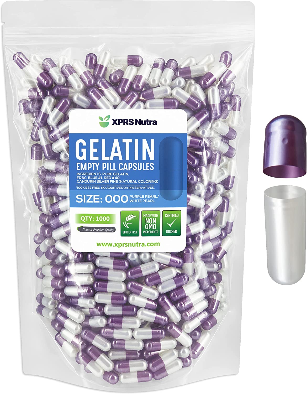 Size 000 Empty Gelatin Capsules