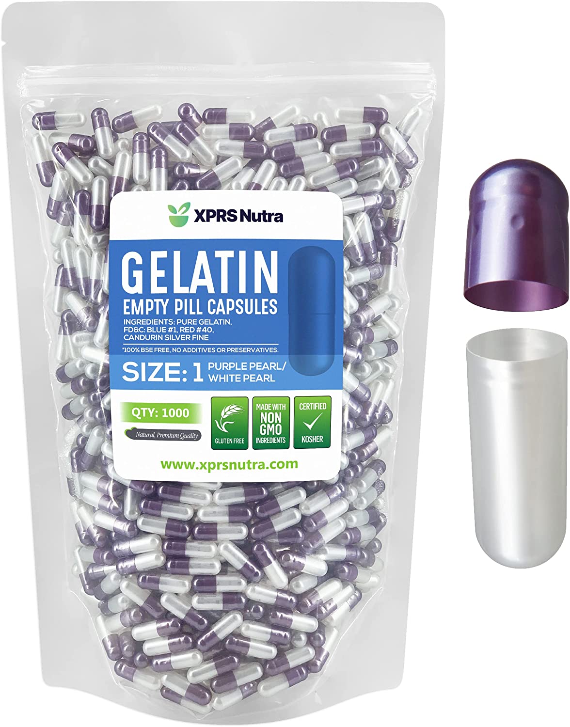 Size 1 Empty Gelatin Capsules