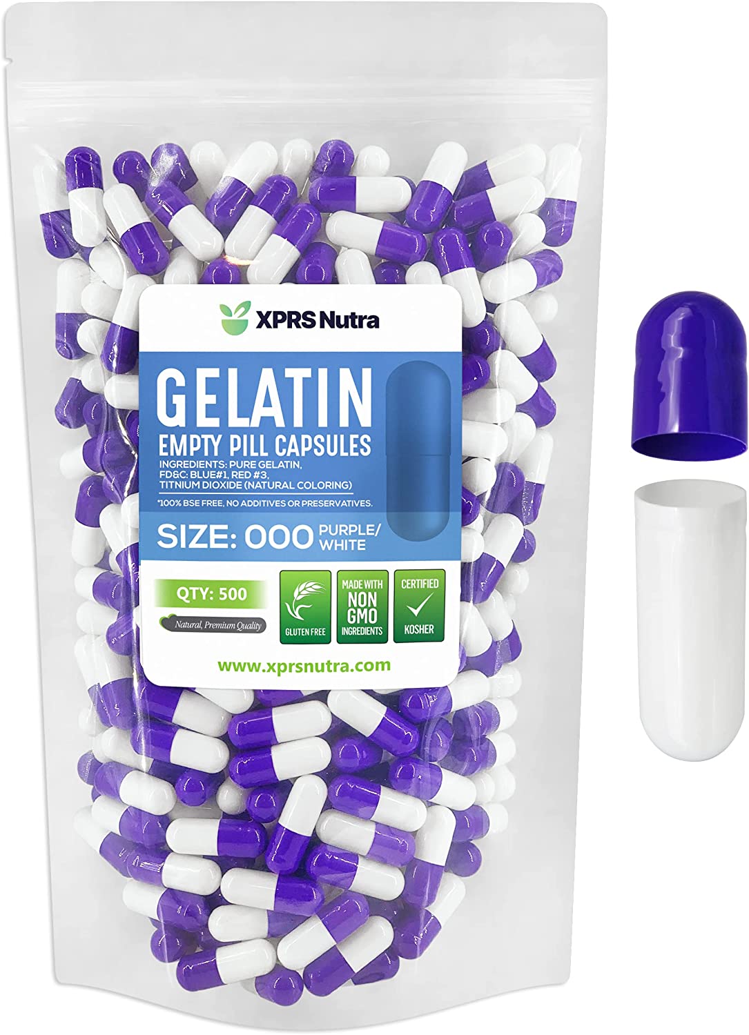 Size 000 Empty Gelatin Capsules