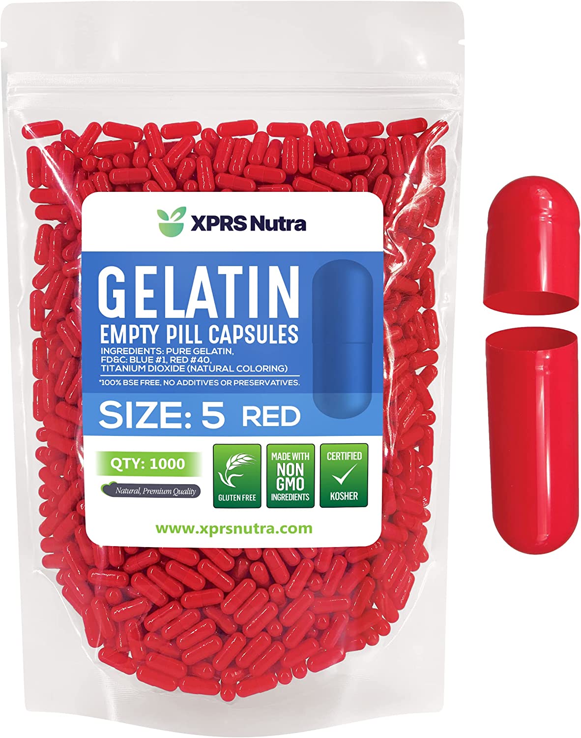 Size 5 Empty Gelatin Capsules