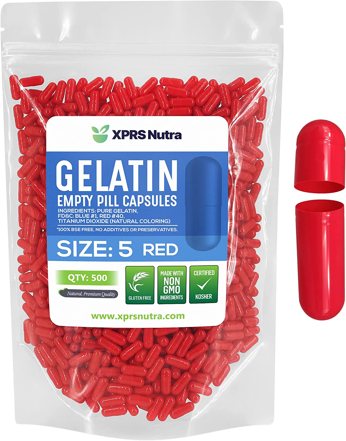 Size 5 Empty Gelatin Capsules