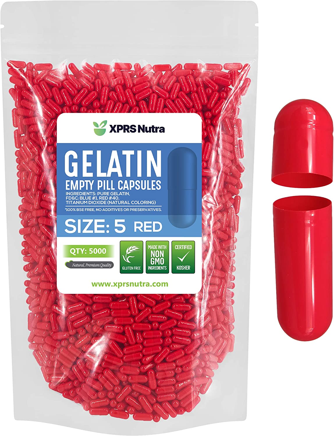 Size 5 Empty Gelatin Capsules