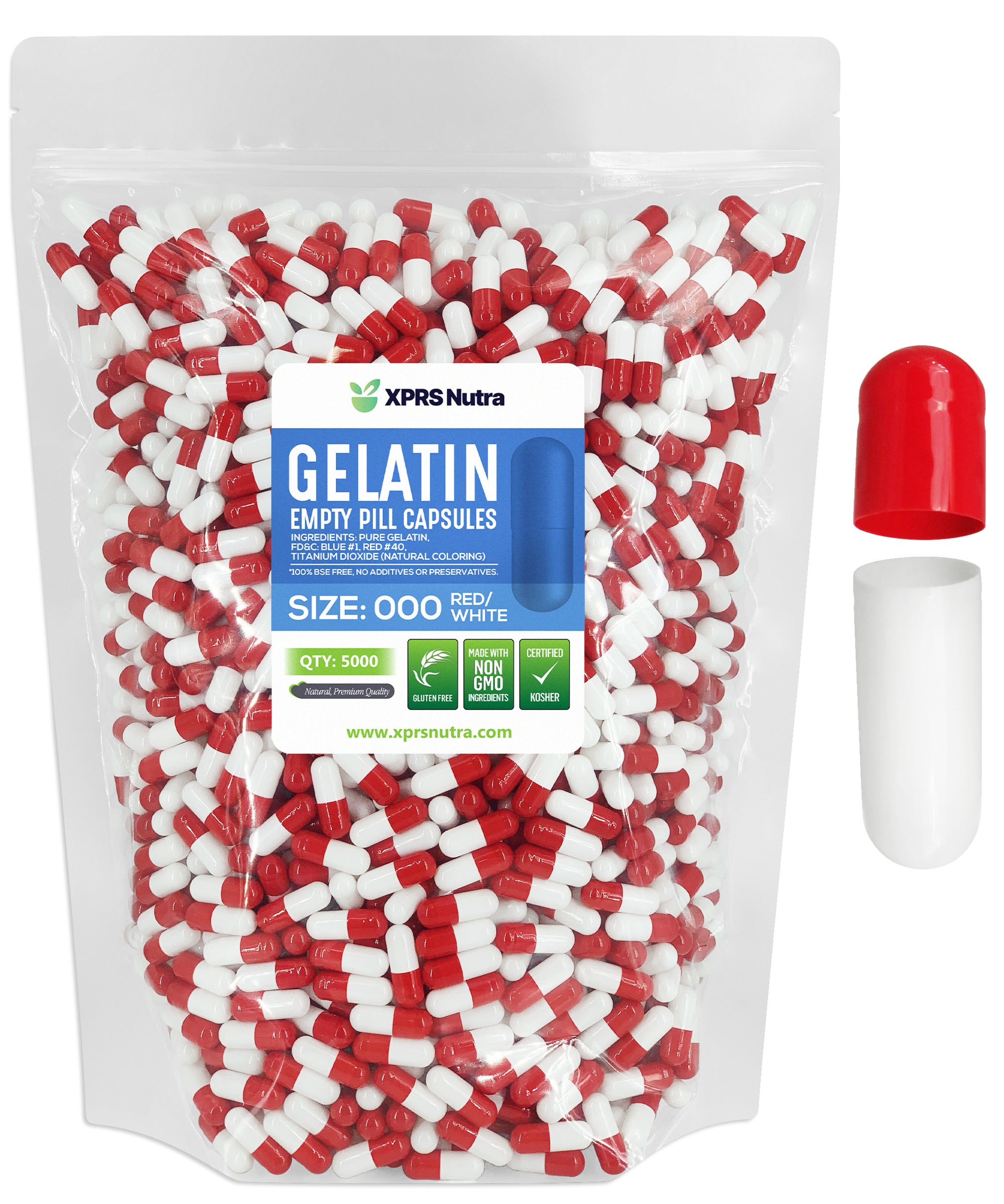 Size 000 Empty Gelatin Capsules