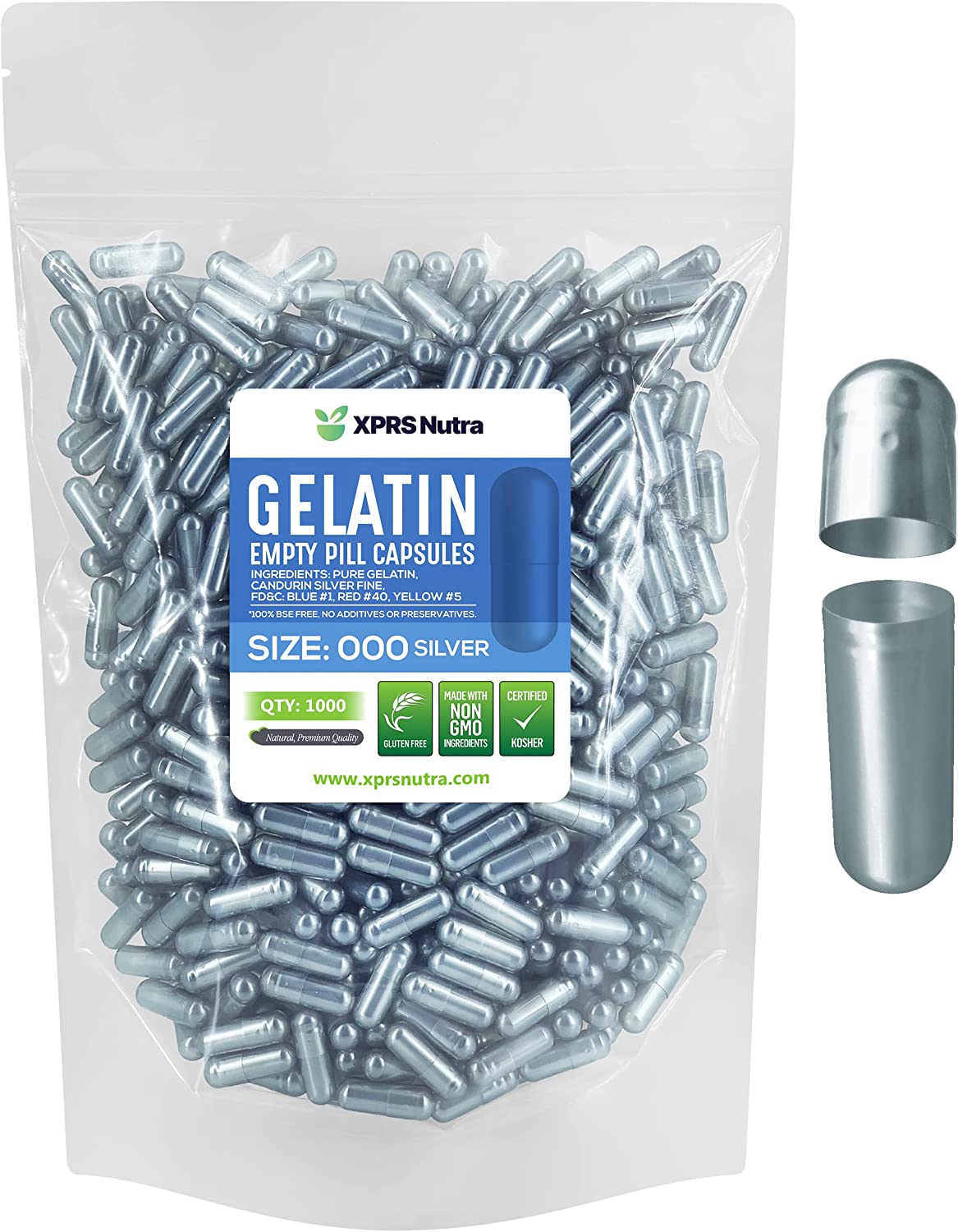 Size 000 Empty Gelatin Capsules