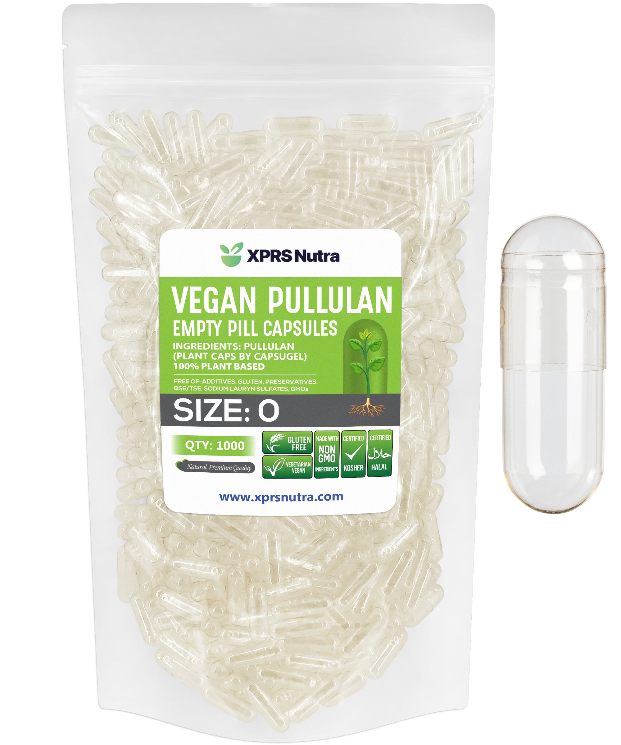 Pullulan Clear Vegan Plantcaps Empty Capsules