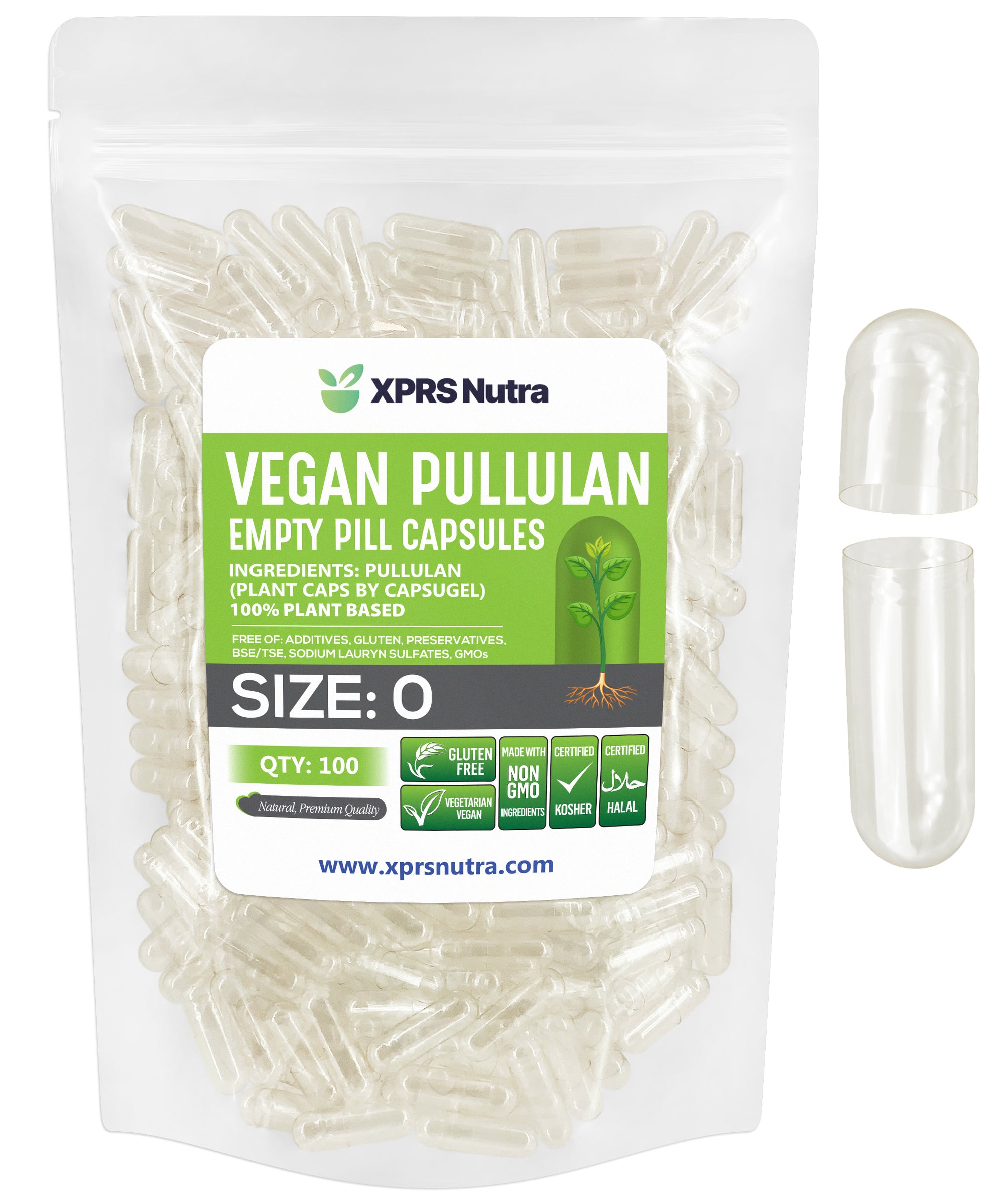 Pullulan Clear Vegan Plantcaps Empty Capsules