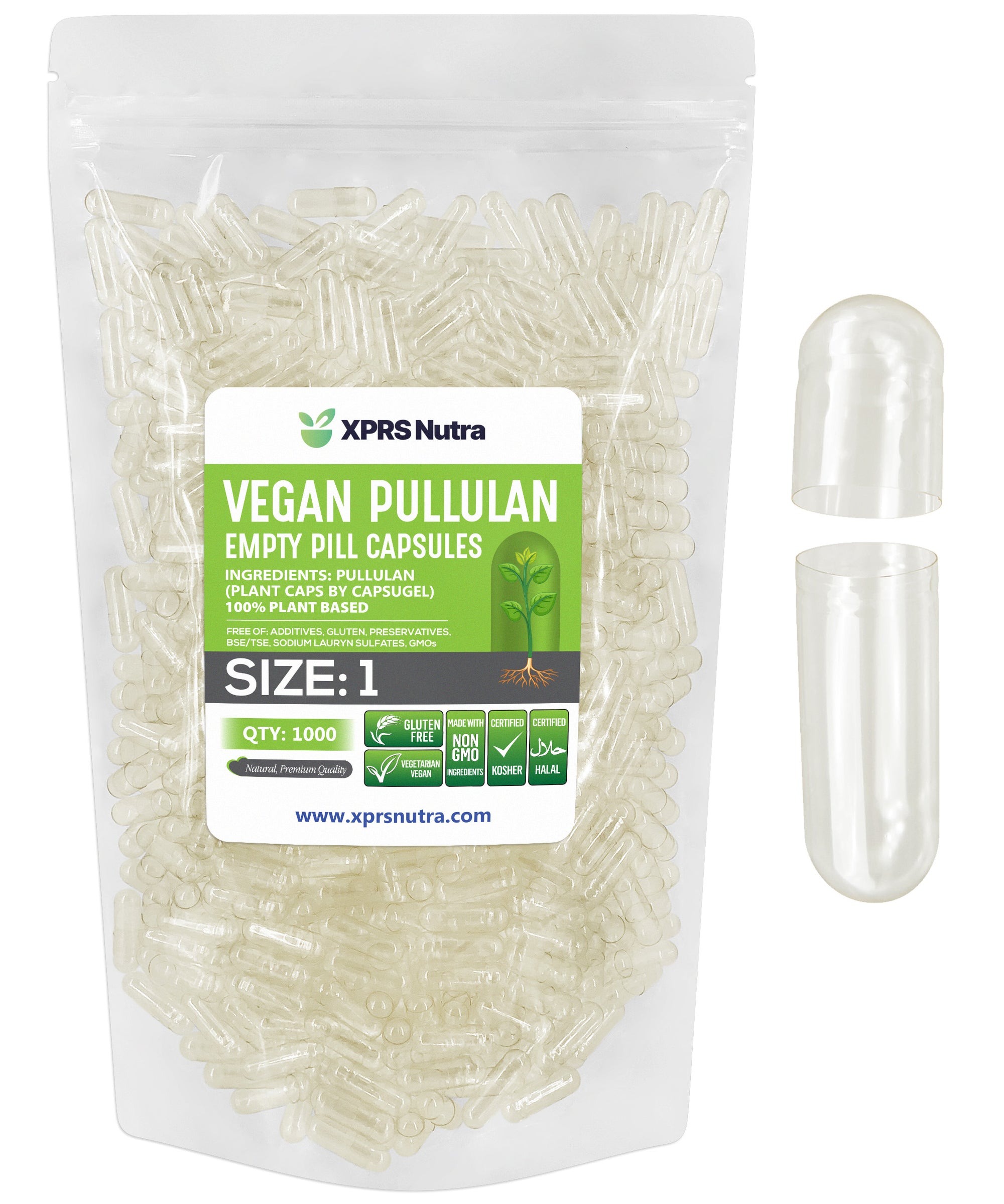 Pullulan Clear Vegan Plantcaps Empty Capsules