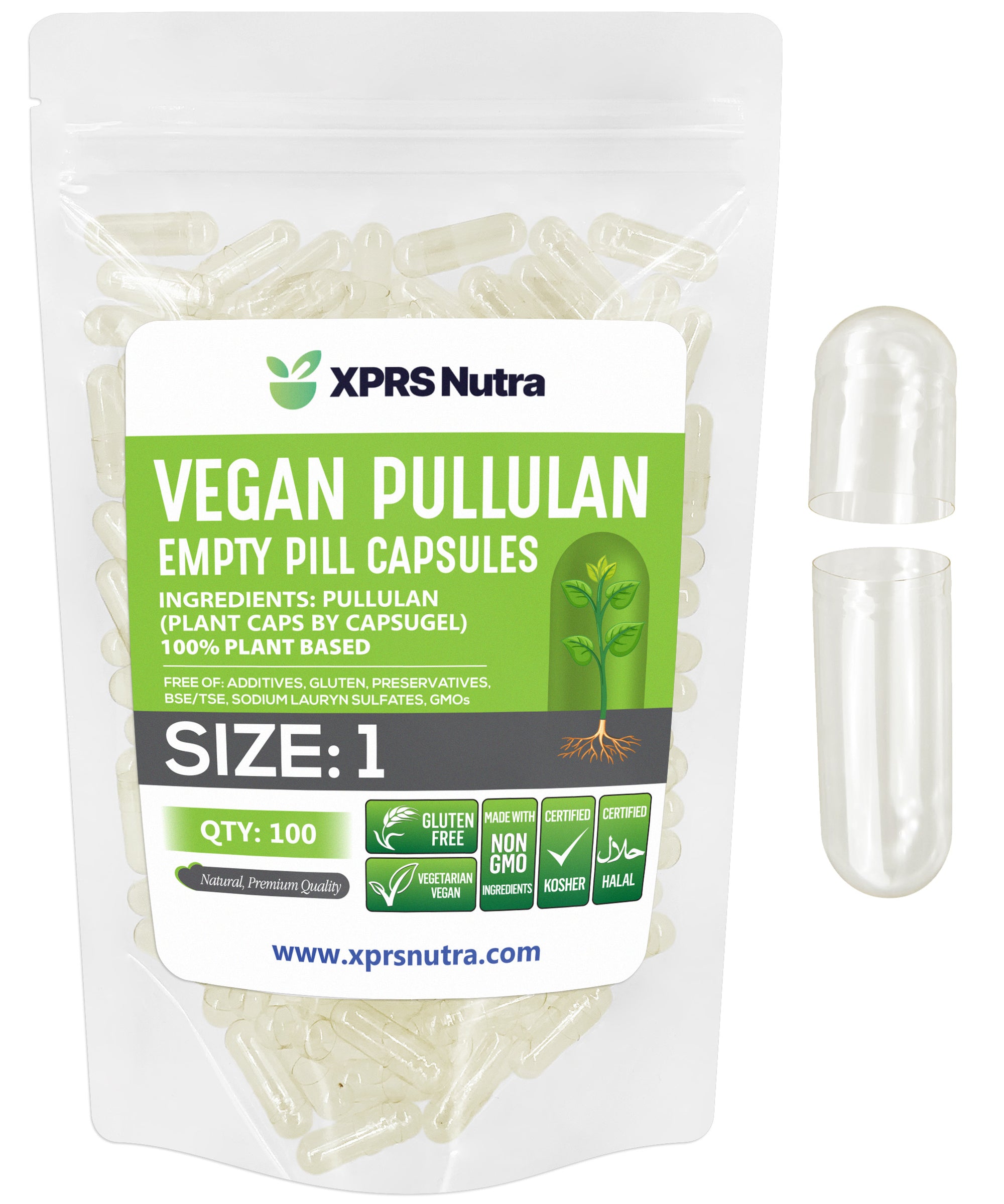 Pullulan Clear Vegan Plantcaps Empty Capsules