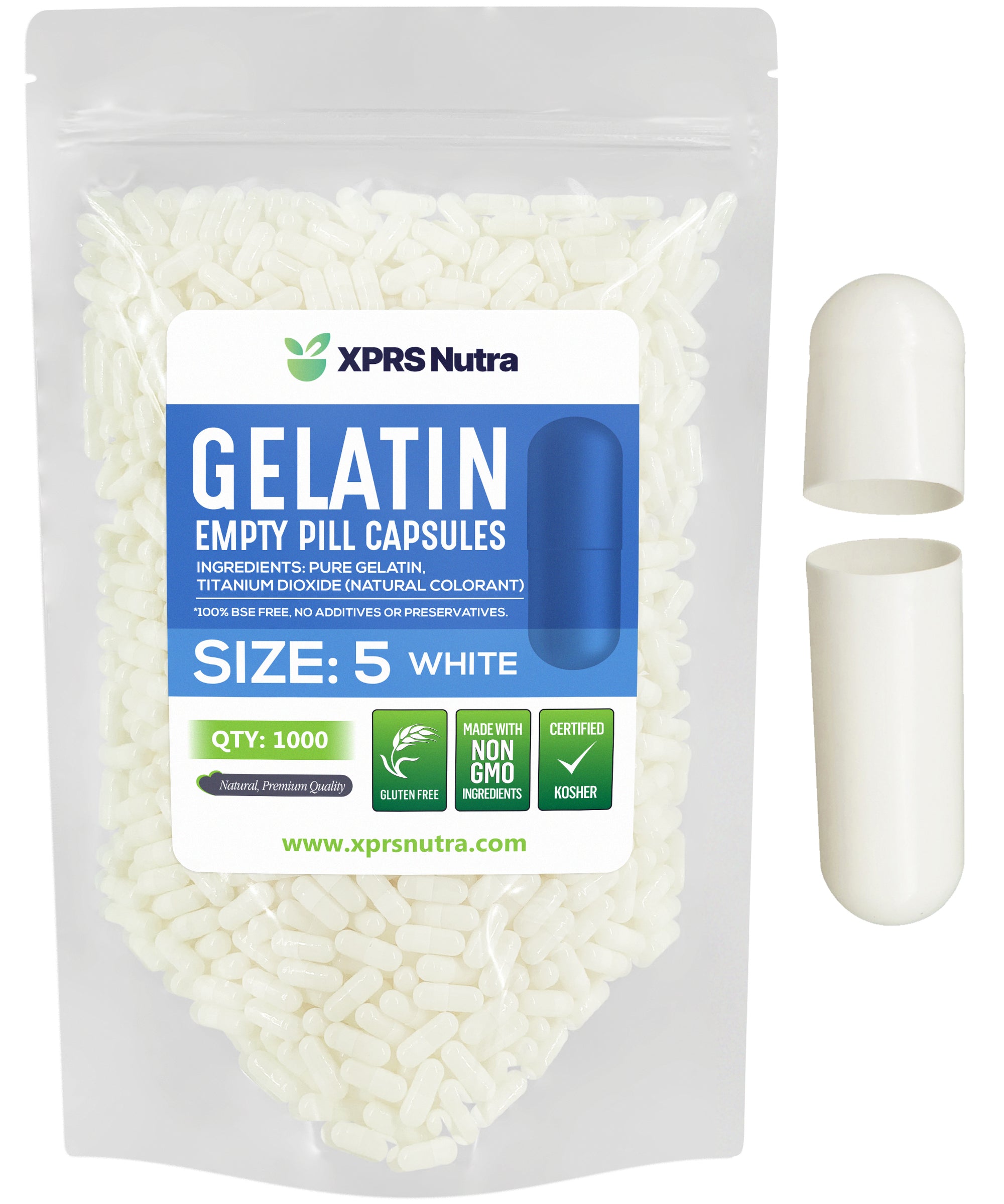 Size 5 Empty Gelatin Capsules