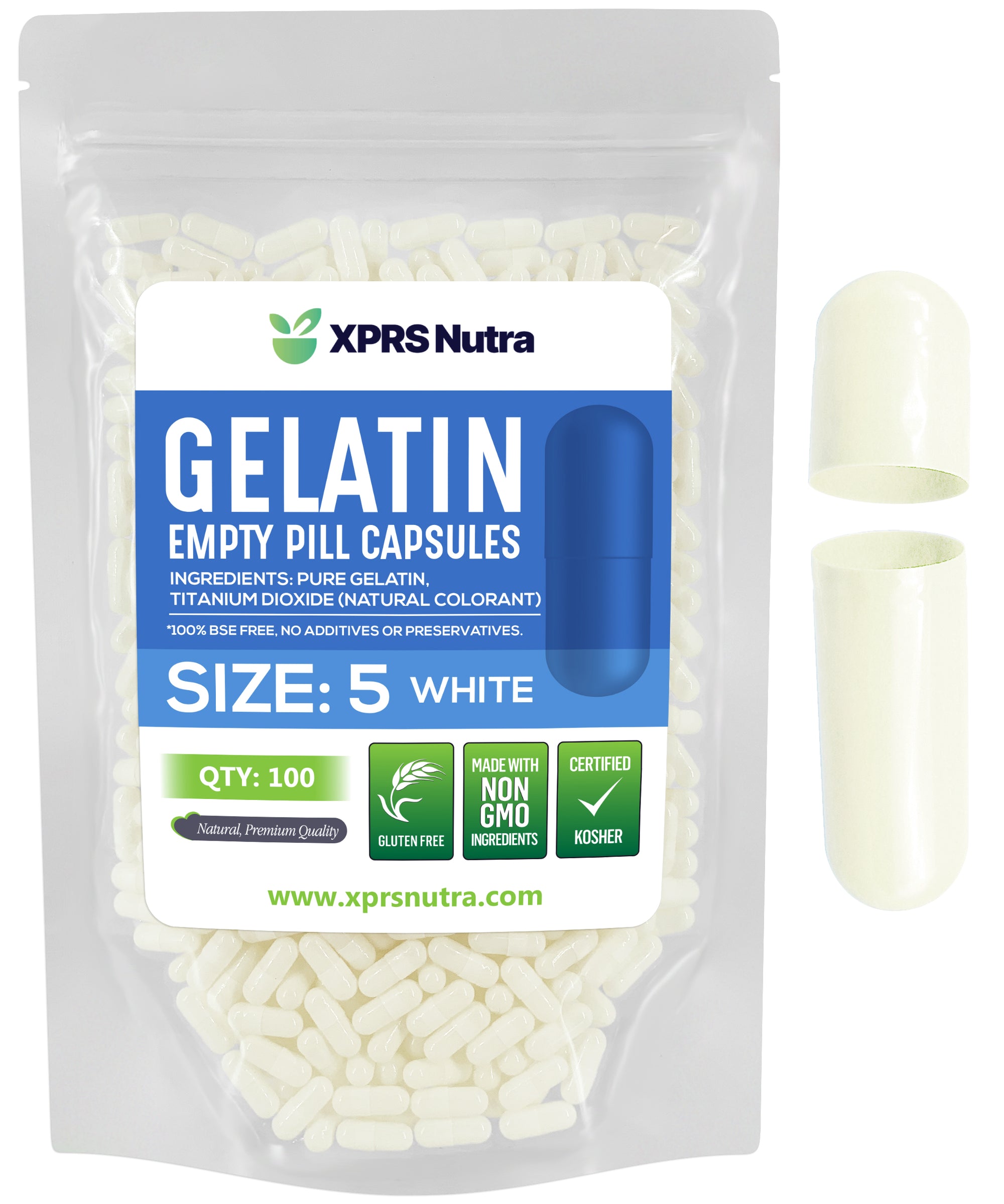 Size 5 Empty Gelatin Capsules