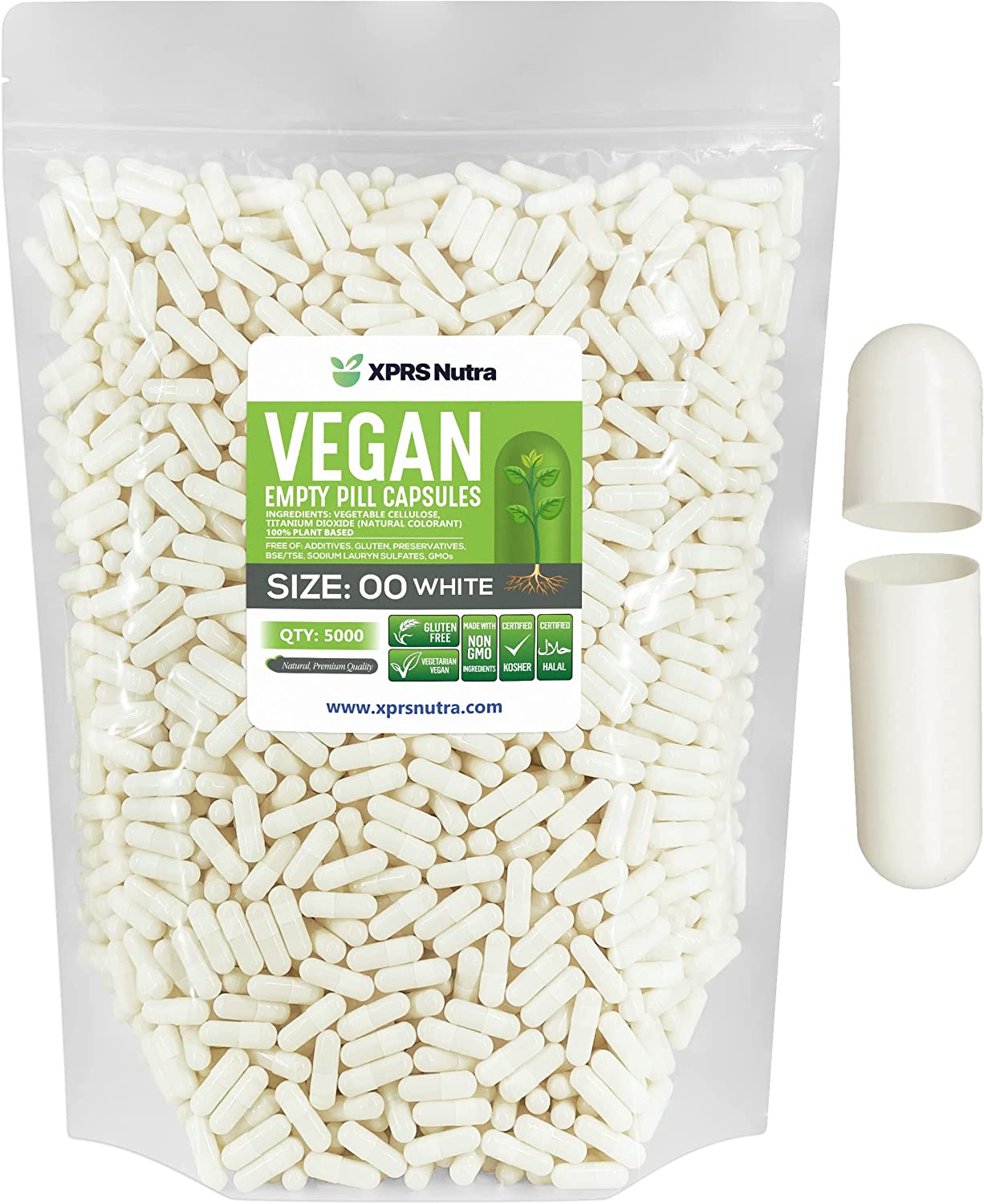 Size 00 Empty Vegan Capsules