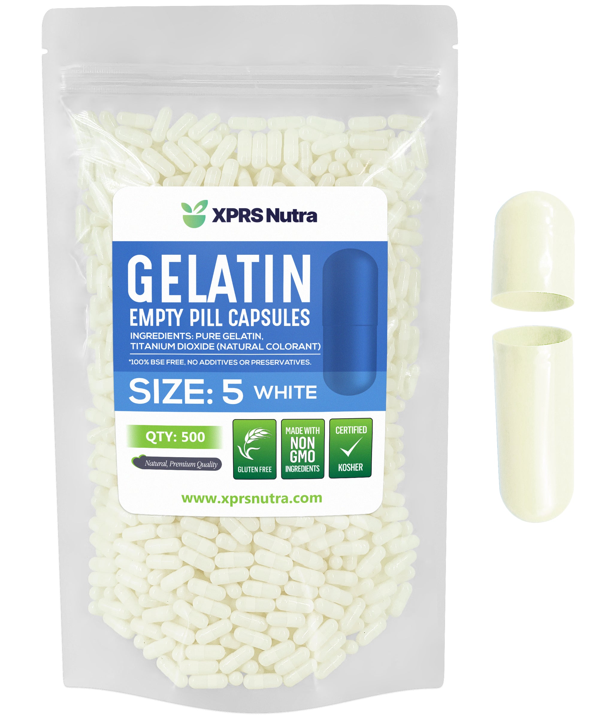 Size 5 Empty Gelatin Capsules