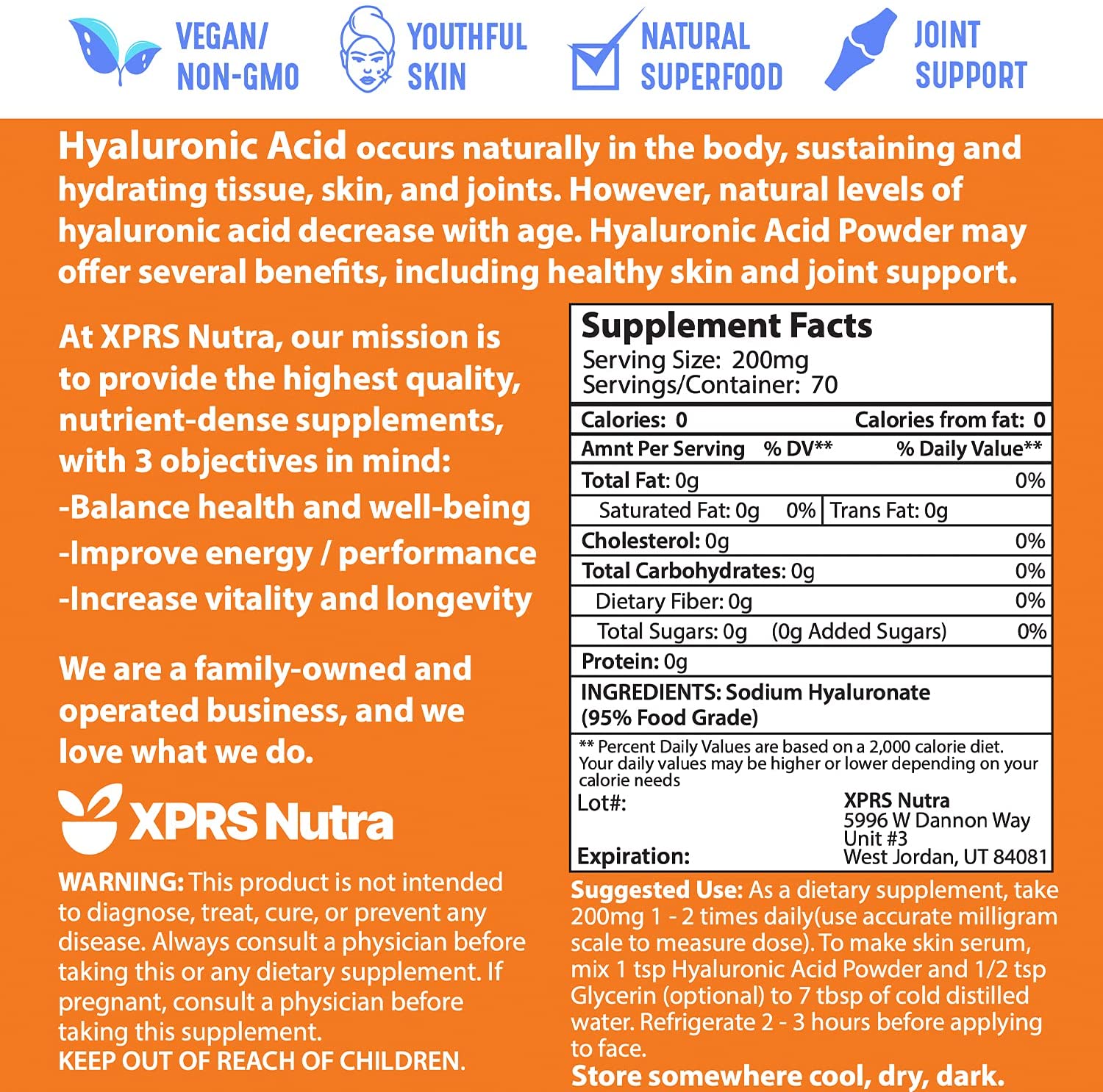 Hyaluronic Acid Powder