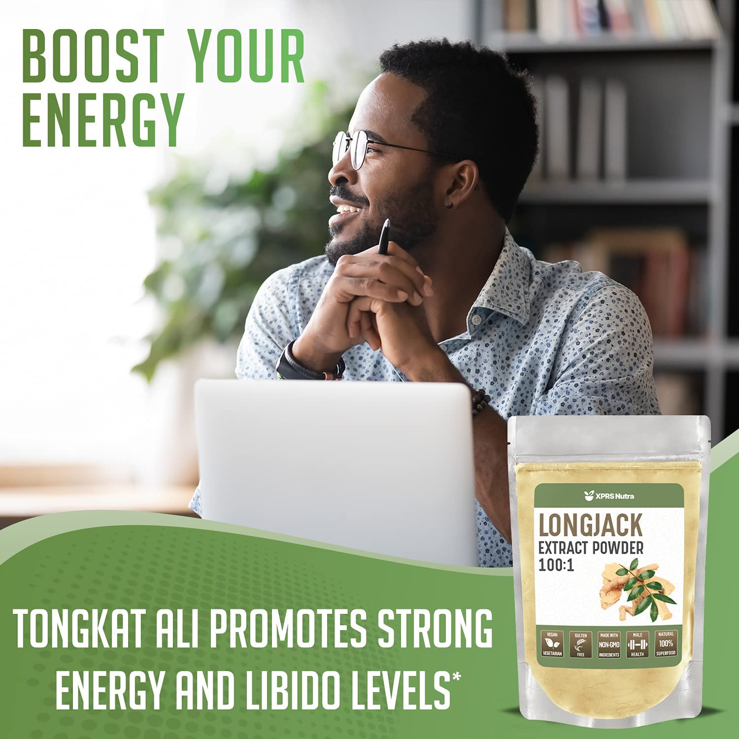 Longjack Tongkat Ali Powder Extract 100:1