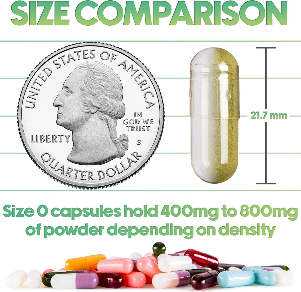 Size 00 SEPARATED Empty Gelatin Capsules