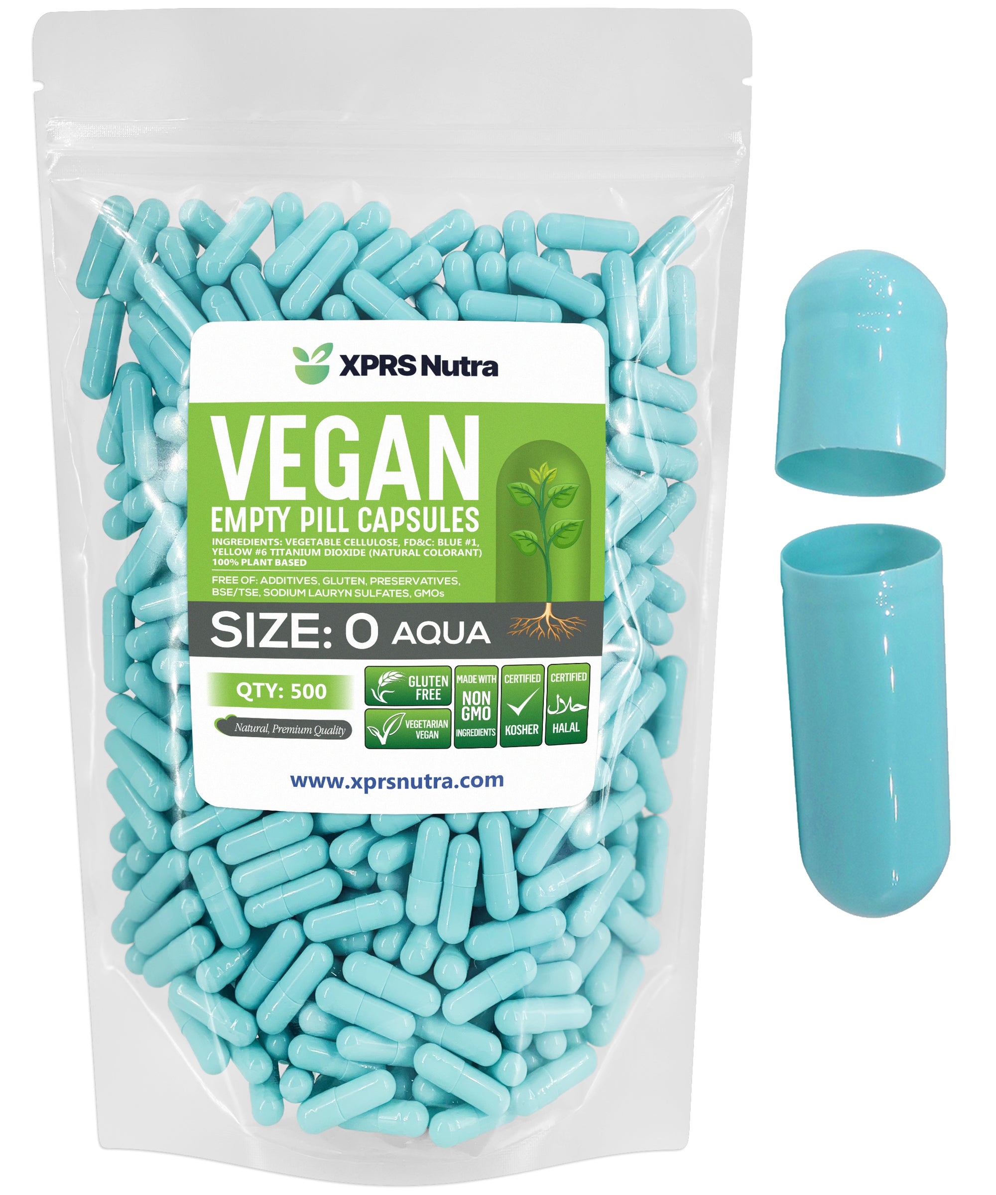 Size 0 Empty Vegan Capsules