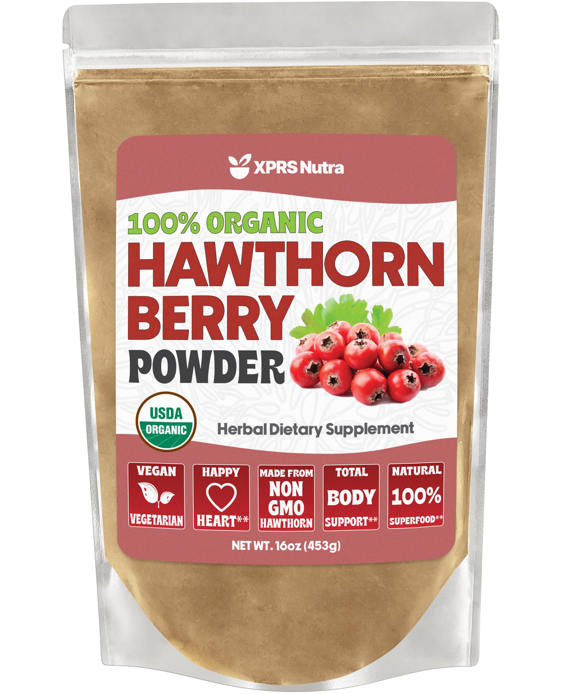 Organic Hawthorn Berry Powder