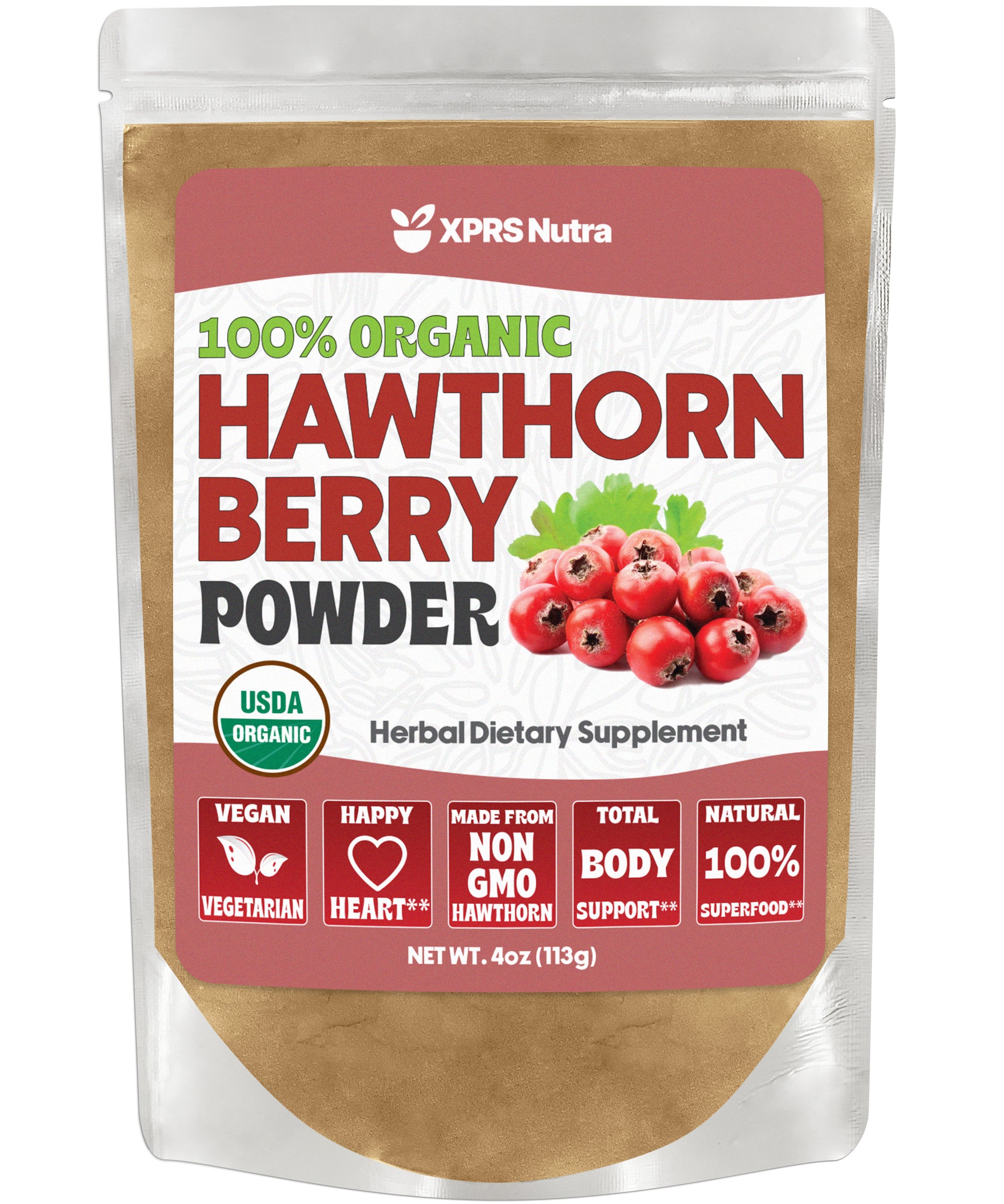 Organic Hawthorn Berry Powder