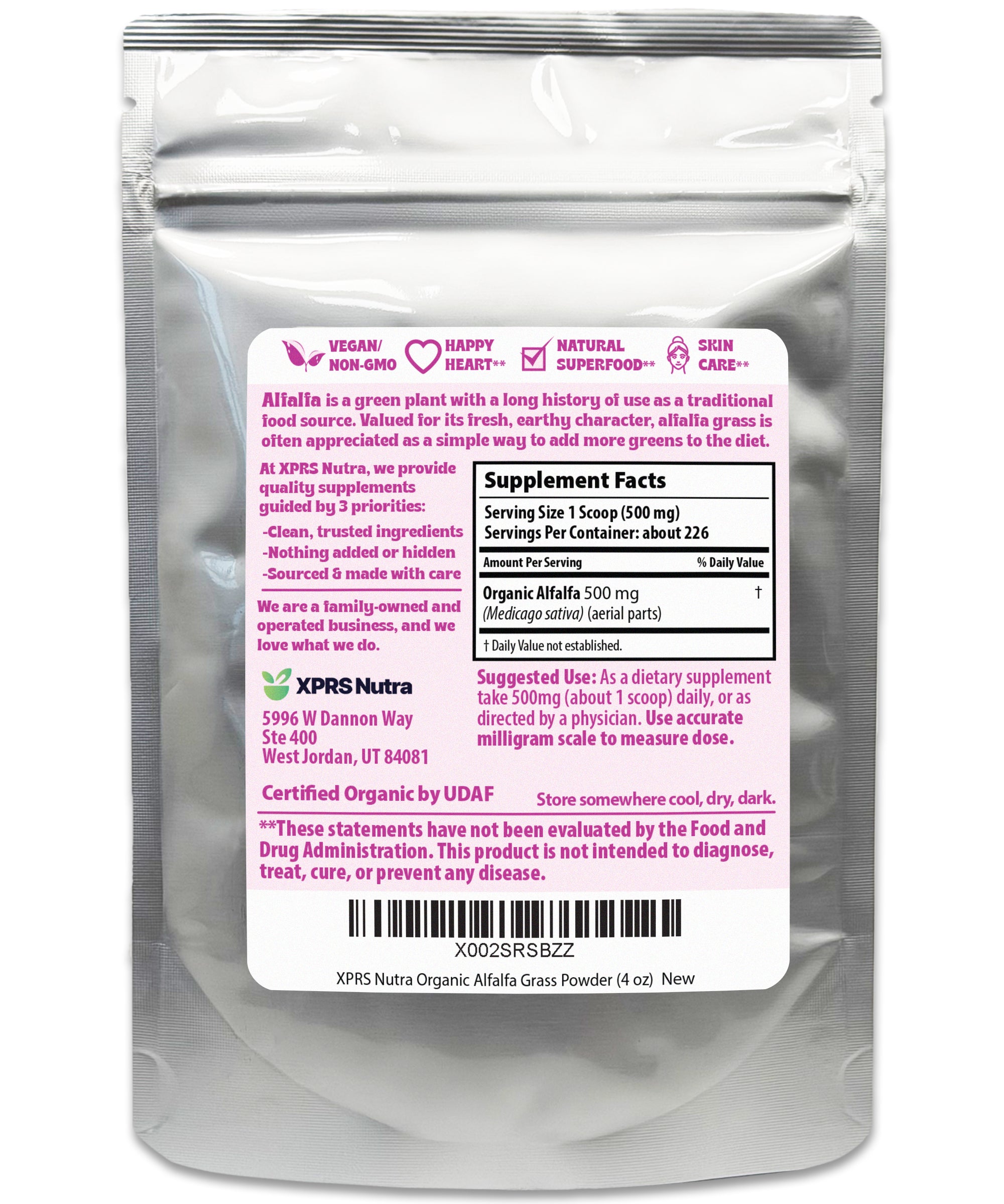 Organic Alfalfa Powder