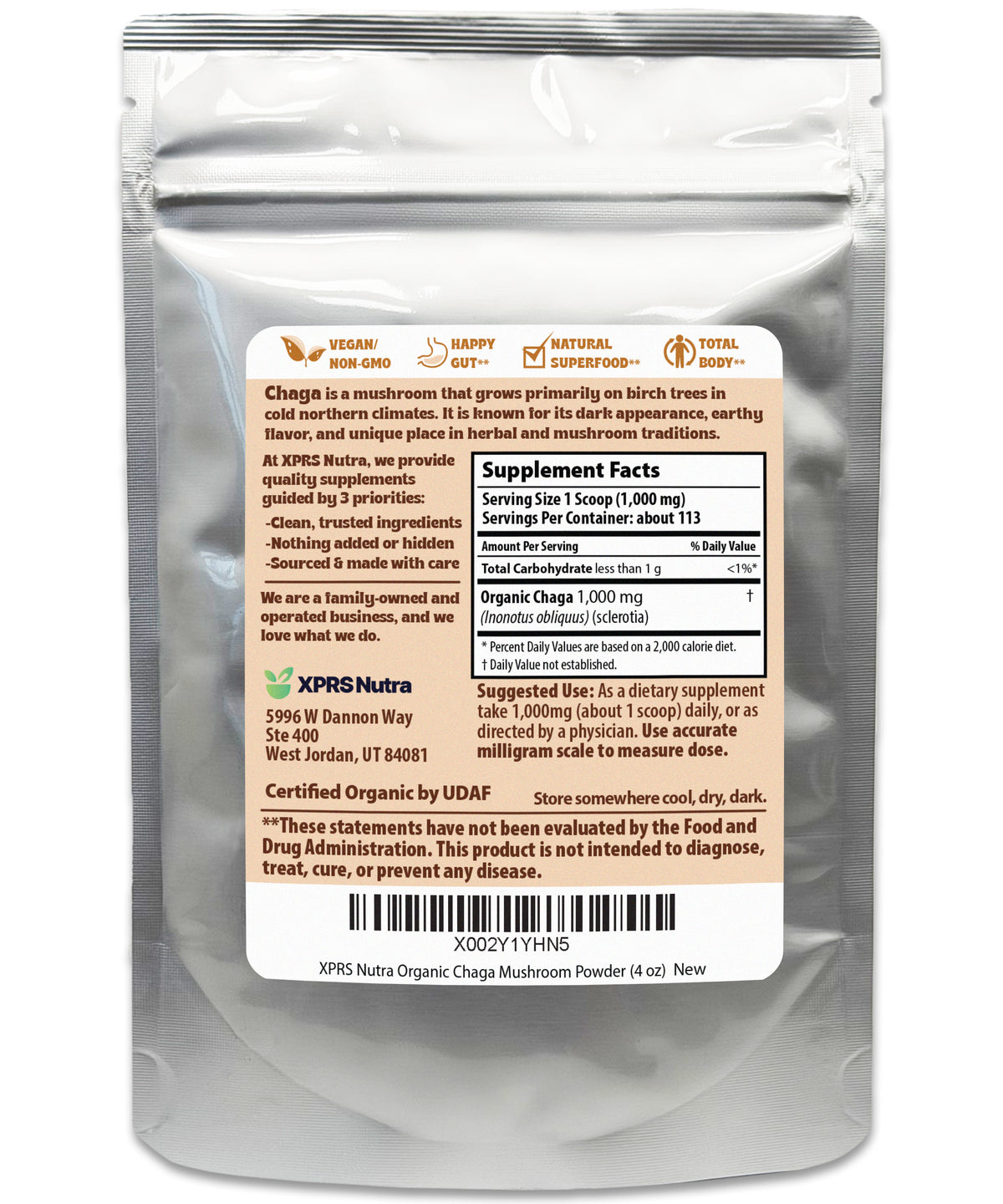 Organic Chaga Mushroom Powder