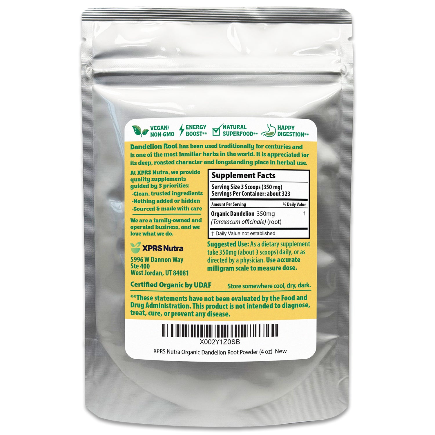 Organic Dandelion Root Powder