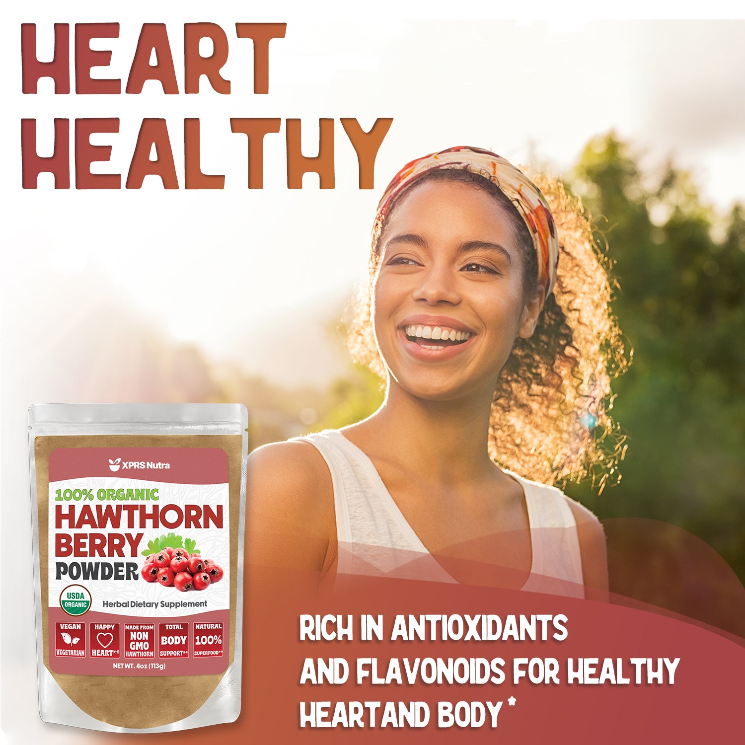 Organic Hawthorn Berry Powder