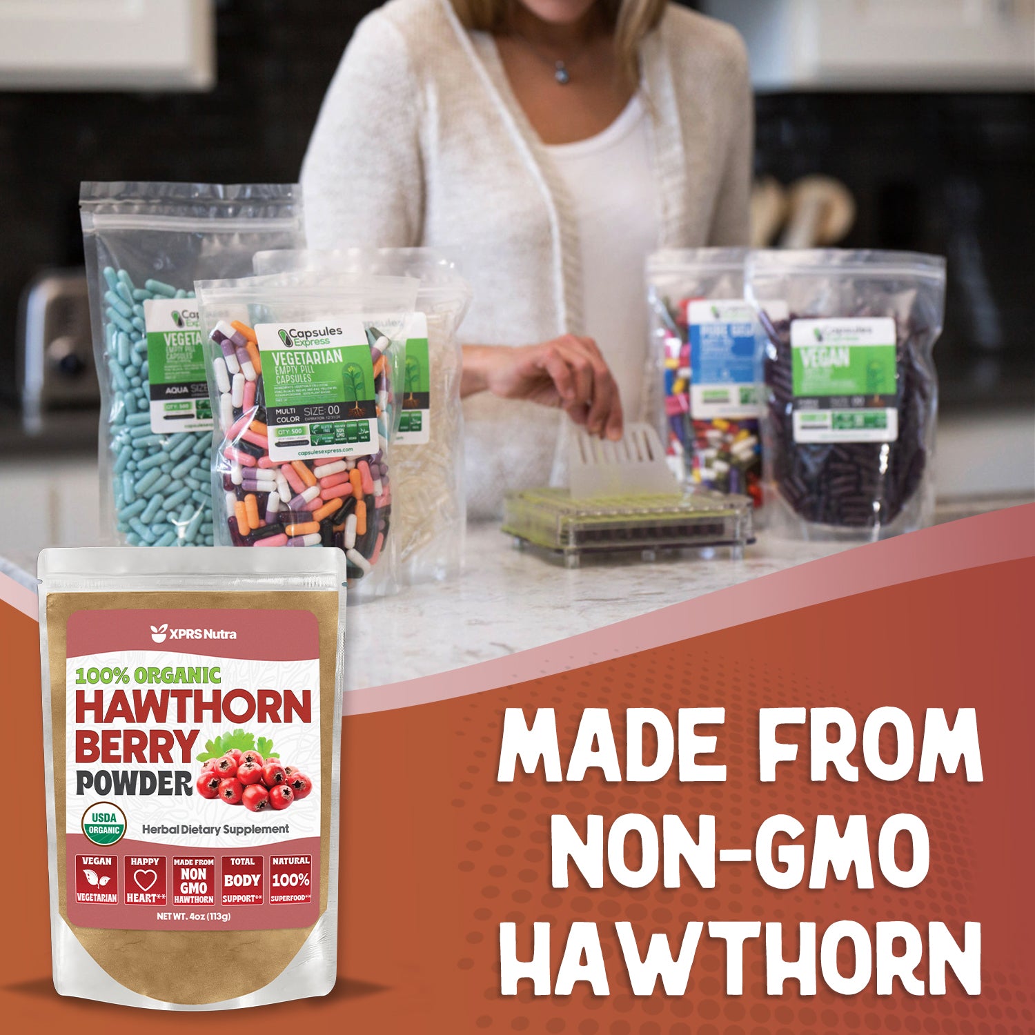 Organic Hawthorn Berry Powder