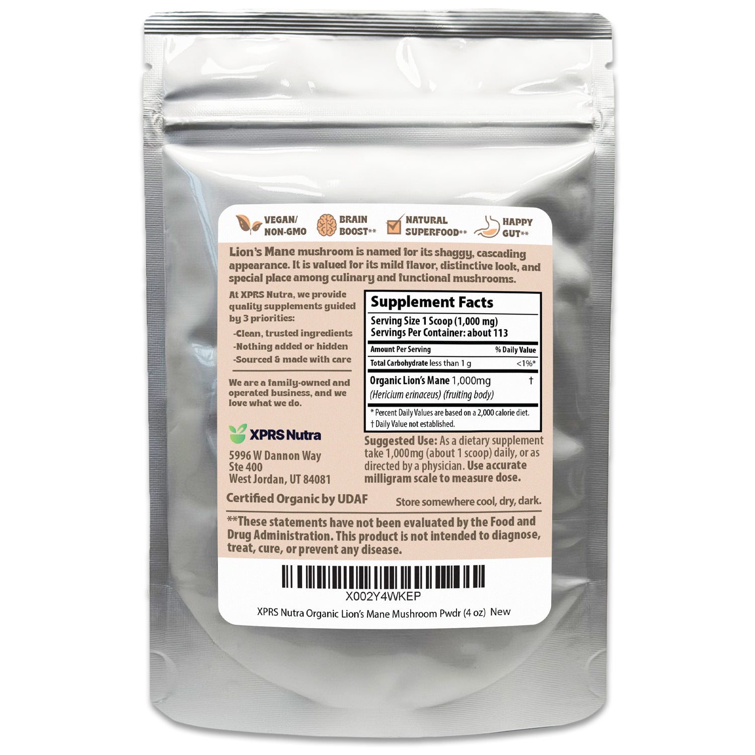 Organic Lion's Mane Powder