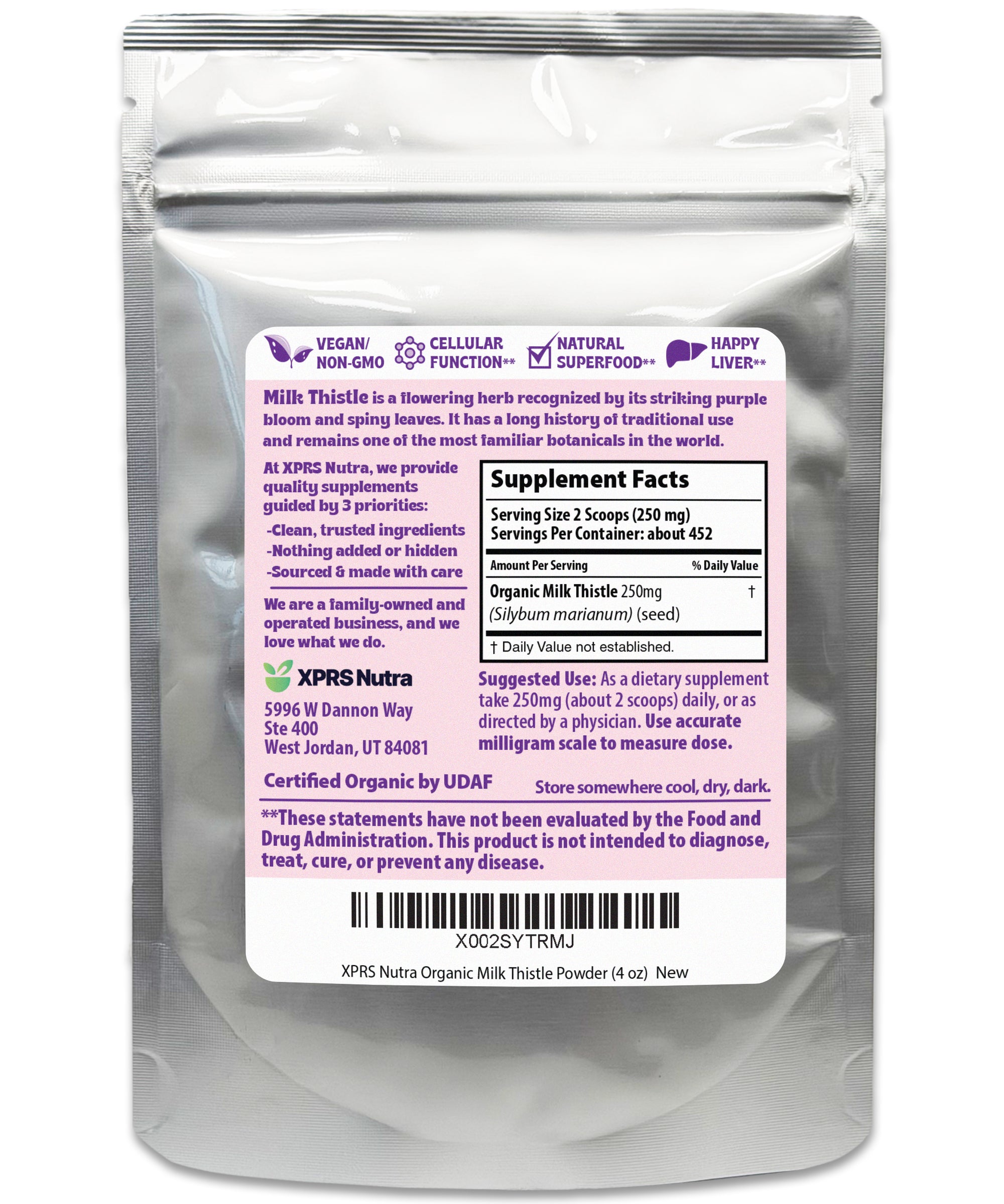 Organic Milk Thistle Seed Powder