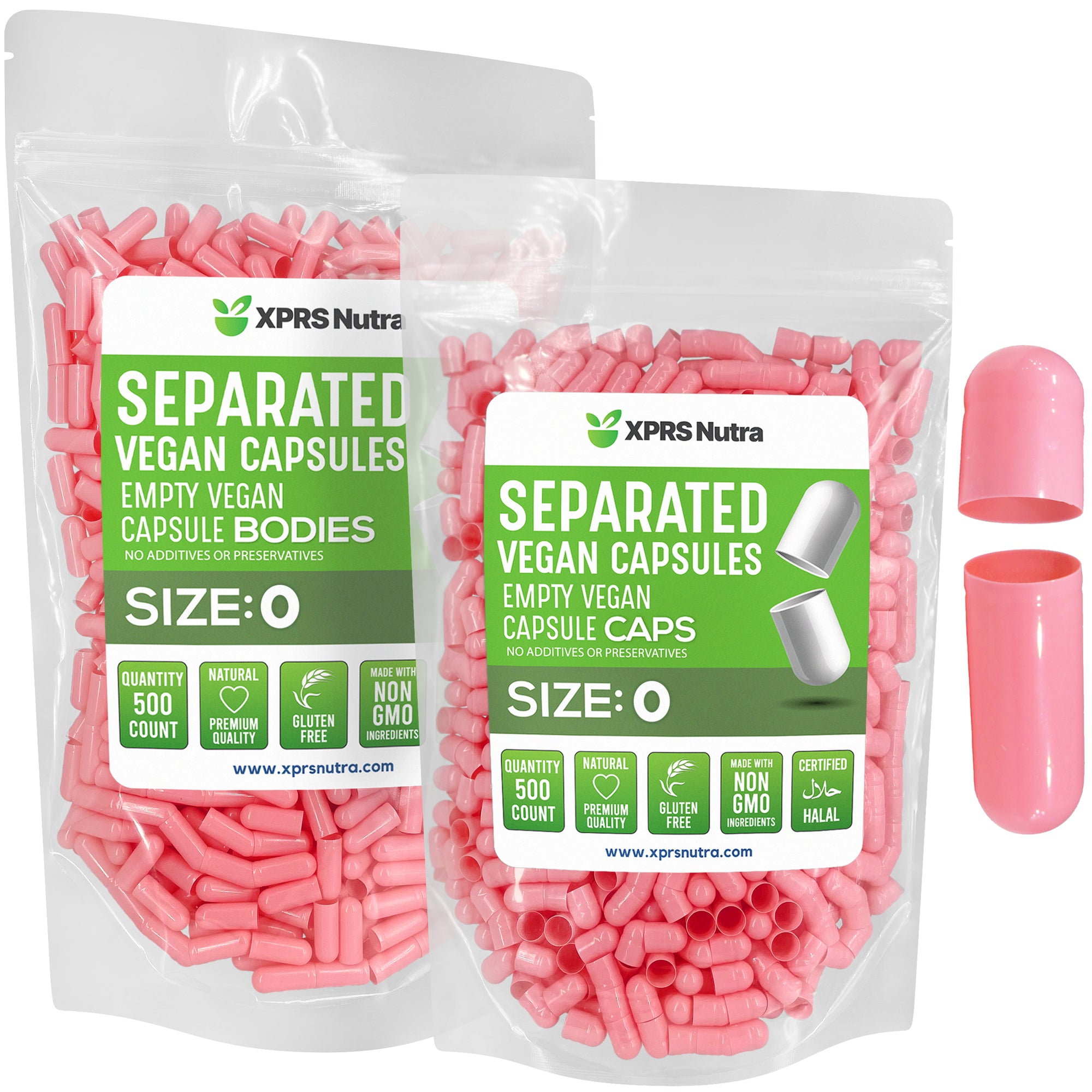 Size 0 SEPARATED Empty Vegan Capsules