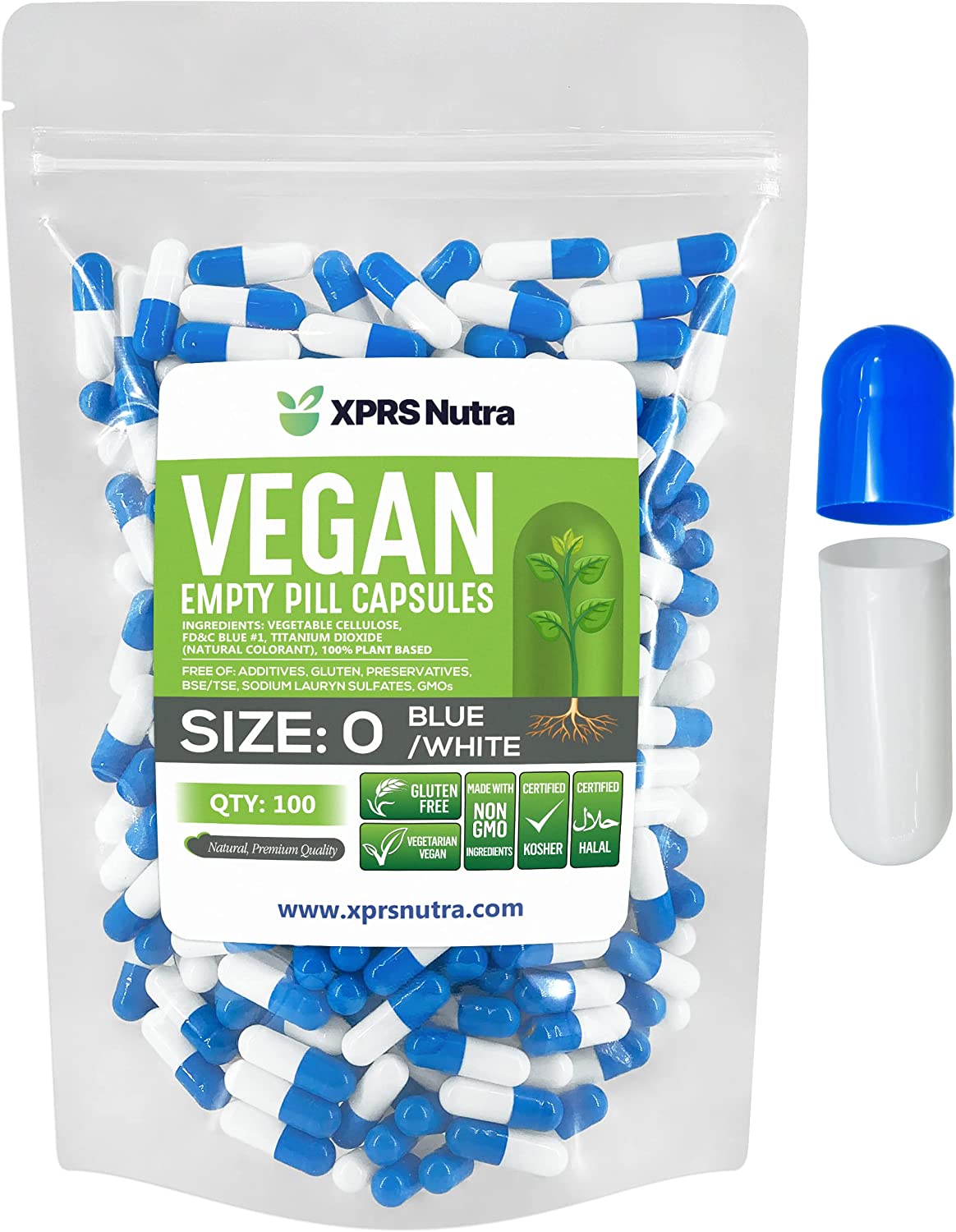 Size 0 Empty Vegan Capsules