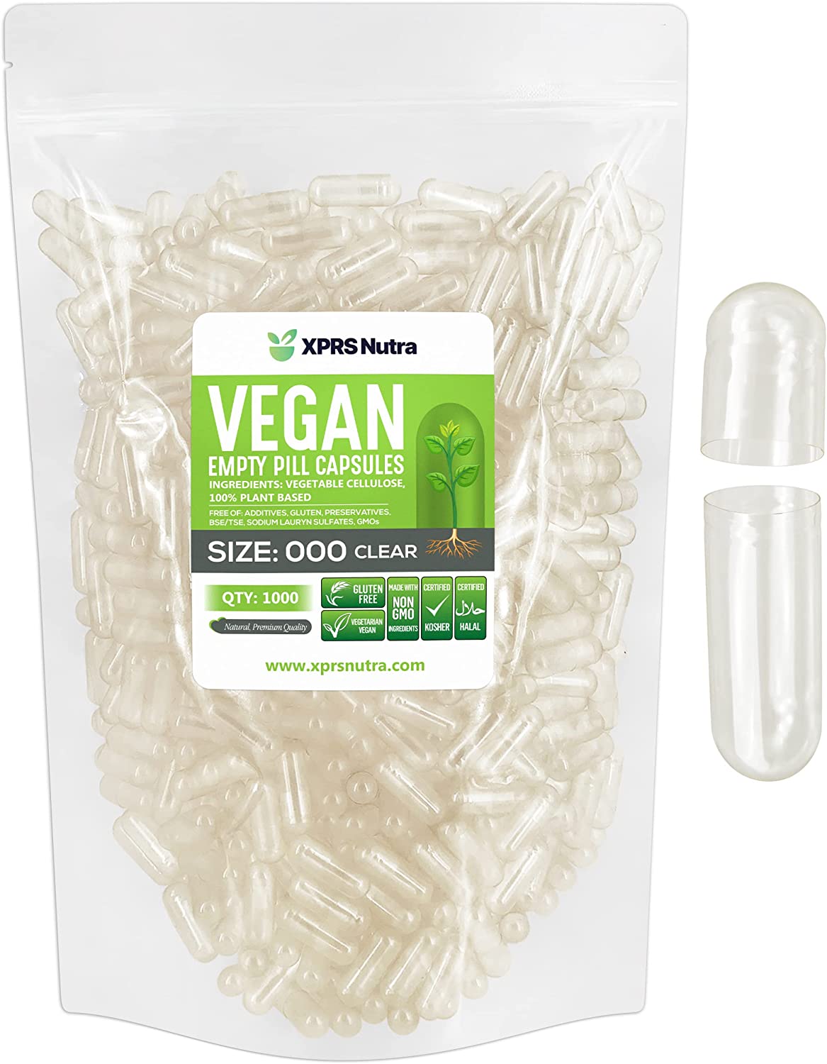 Size 000 Empty Vegan Capsules