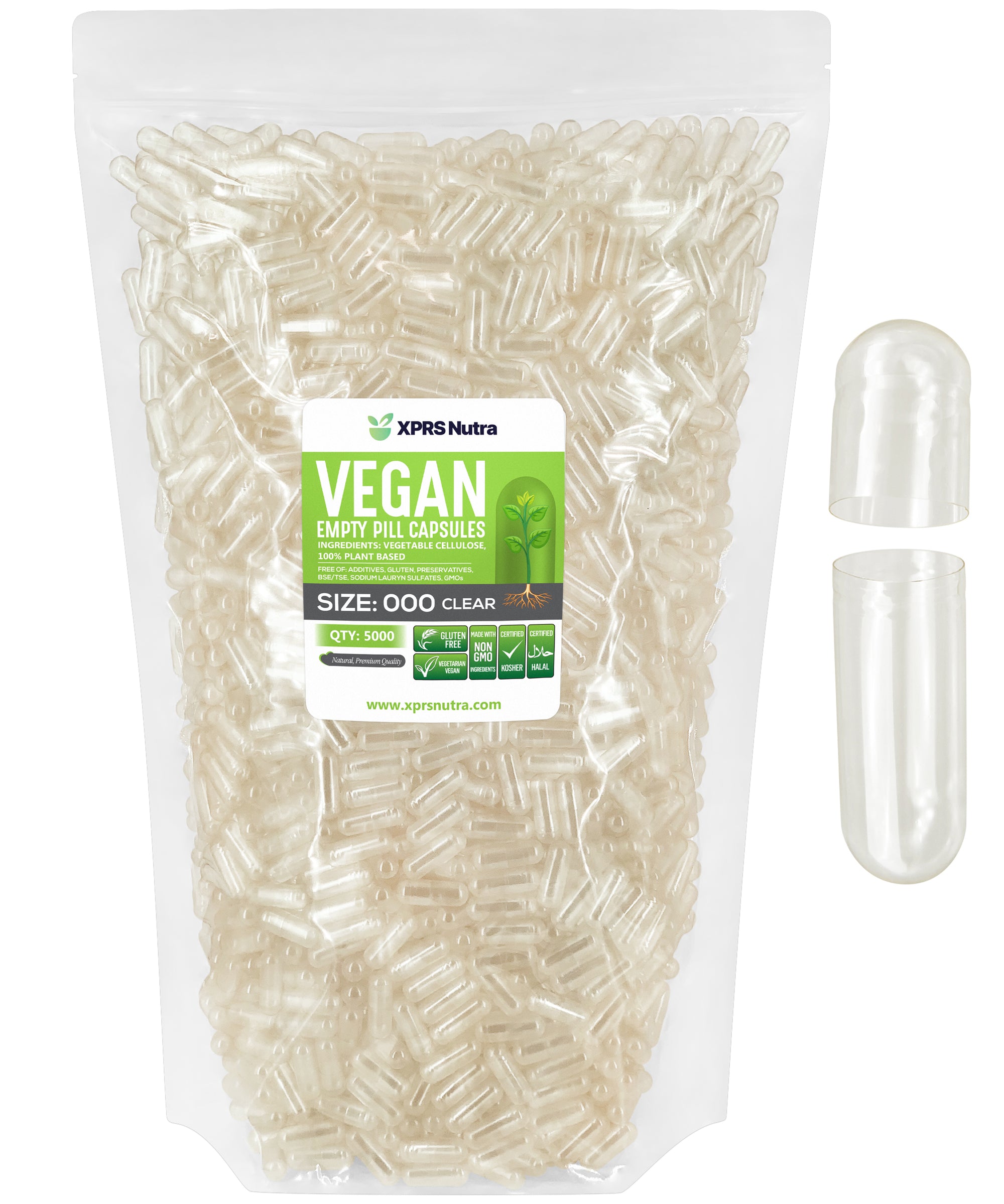Size 000 Empty Vegan Capsules