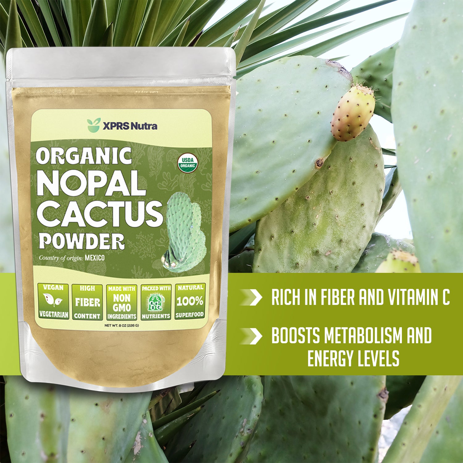Organic Nopal Cactus Powder