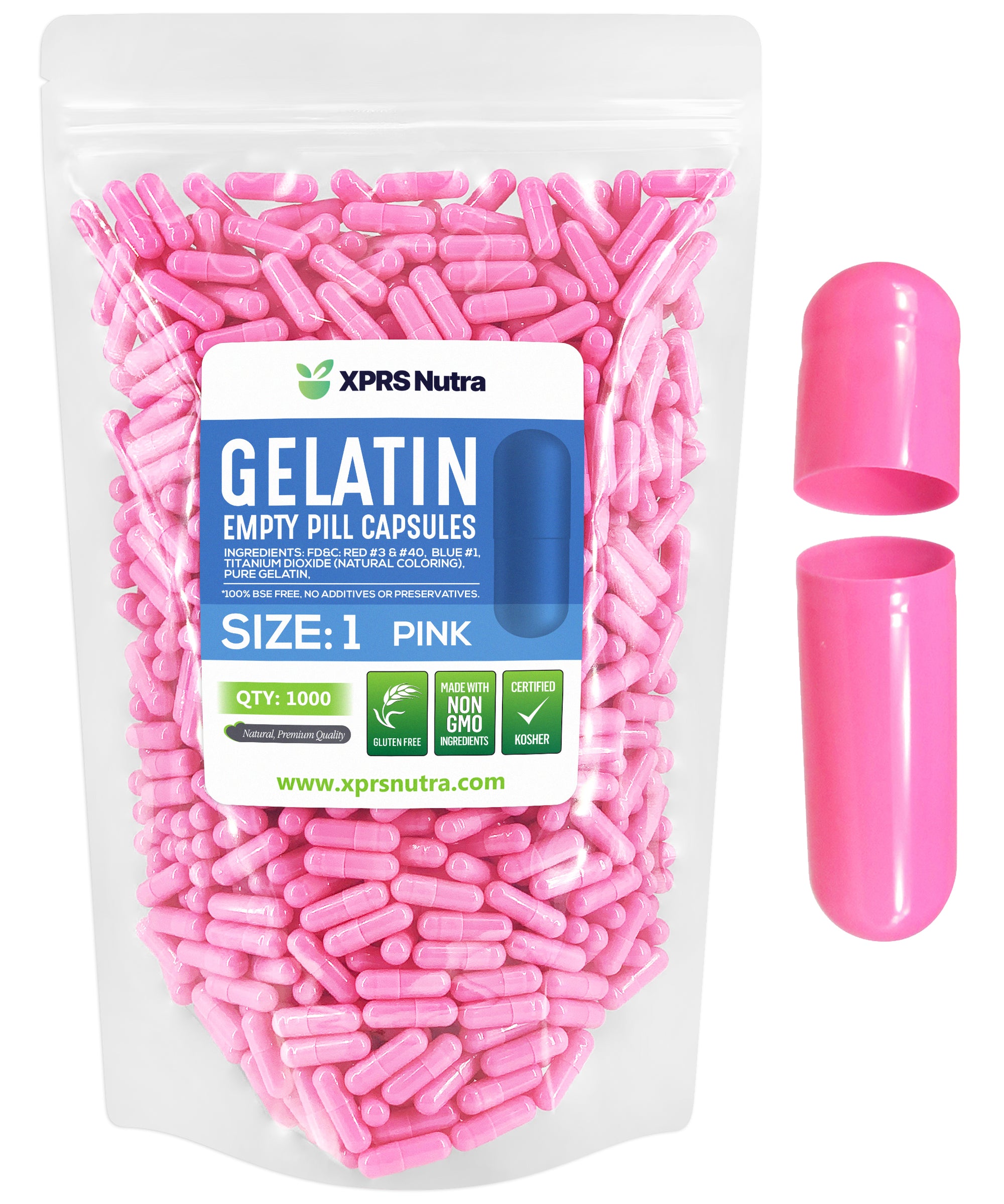 Size 1 Empty Gelatin Capsules