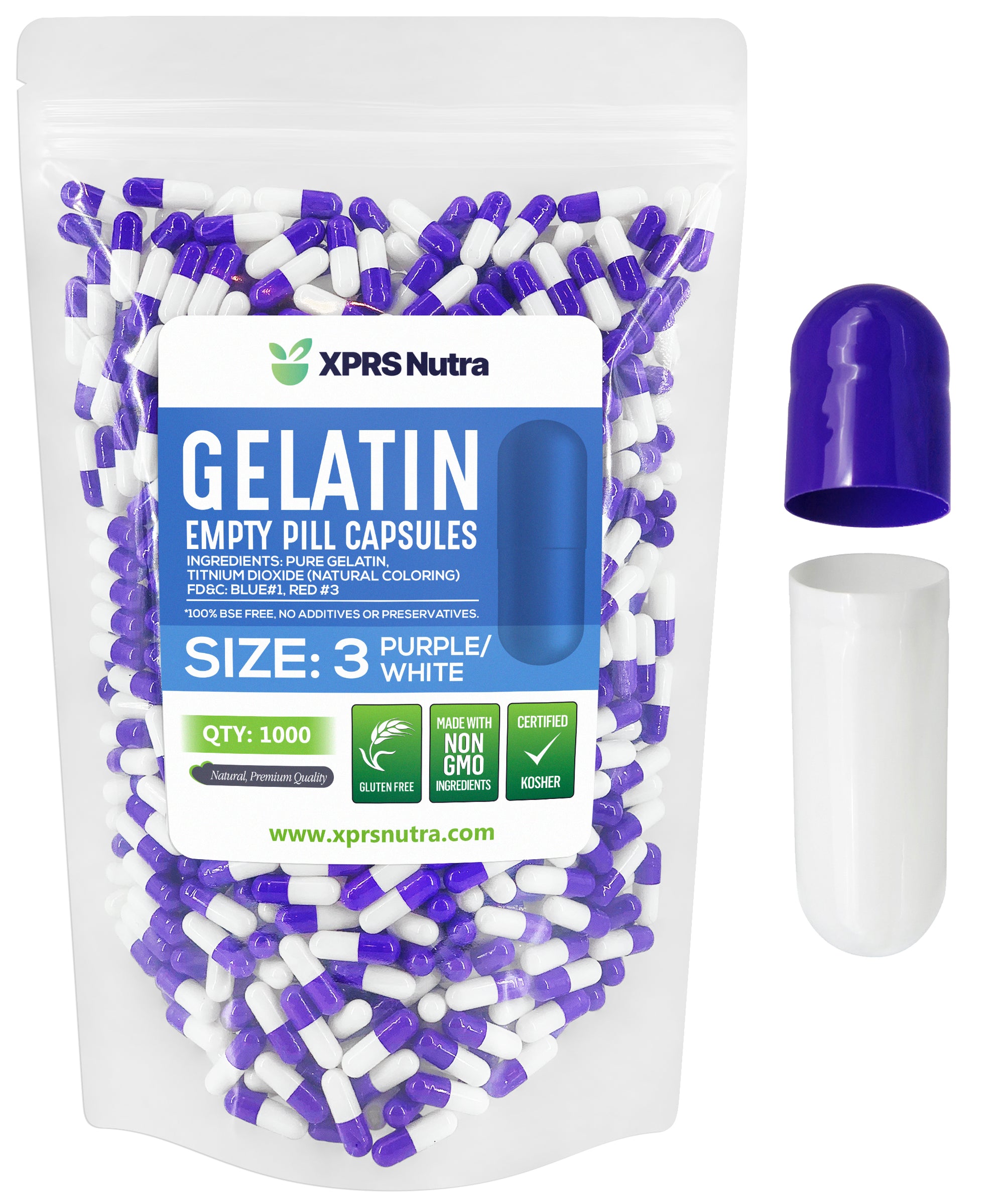 Size 3 Empty Gelatin Capsules