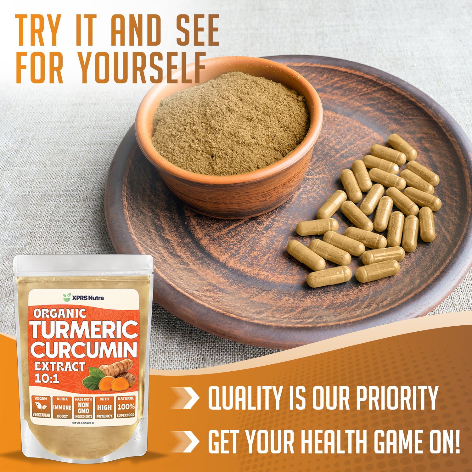 Organic Turmeric Curcumin Powder Extract 10:1