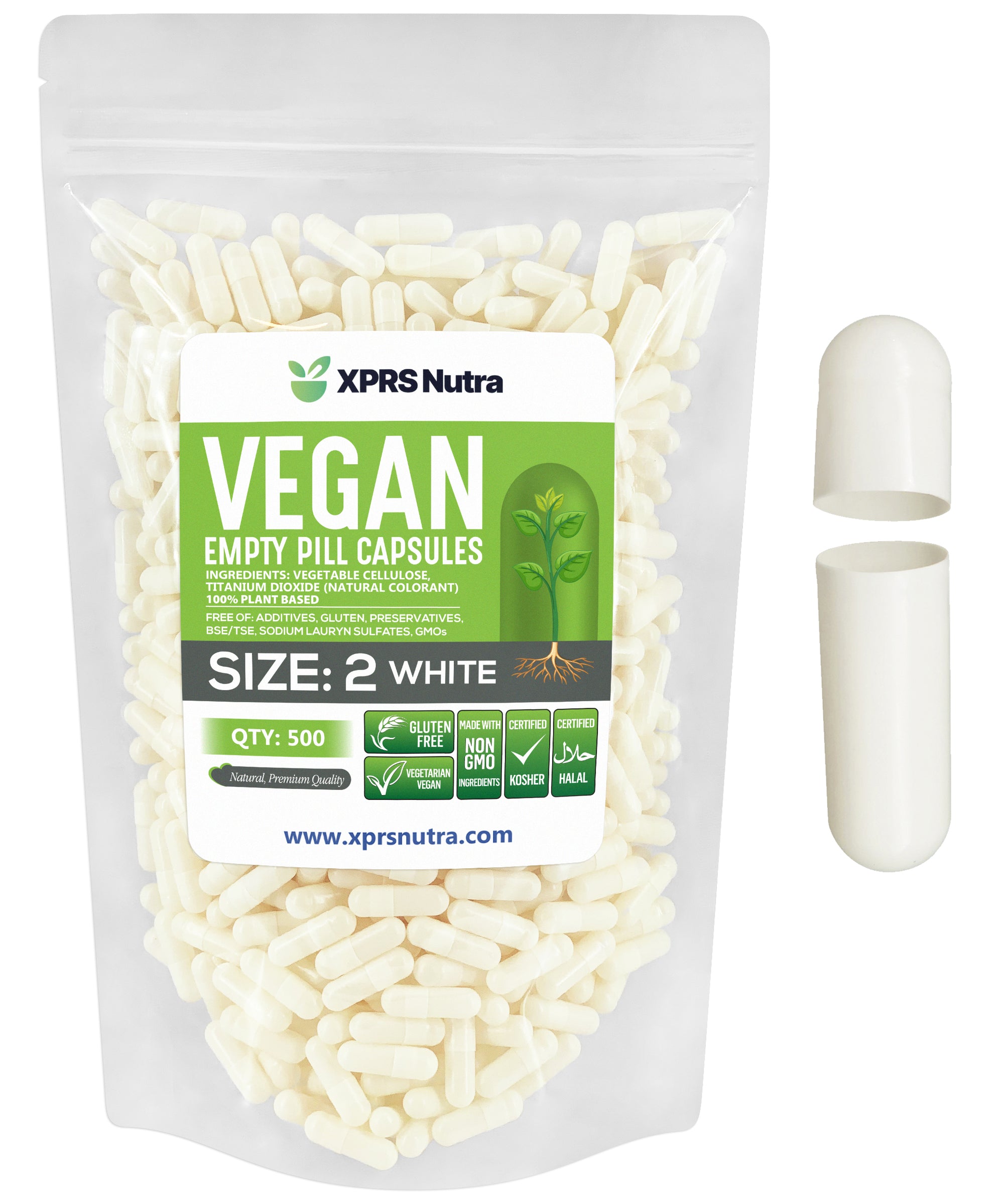 Size 2 Empty Vegan Capsules