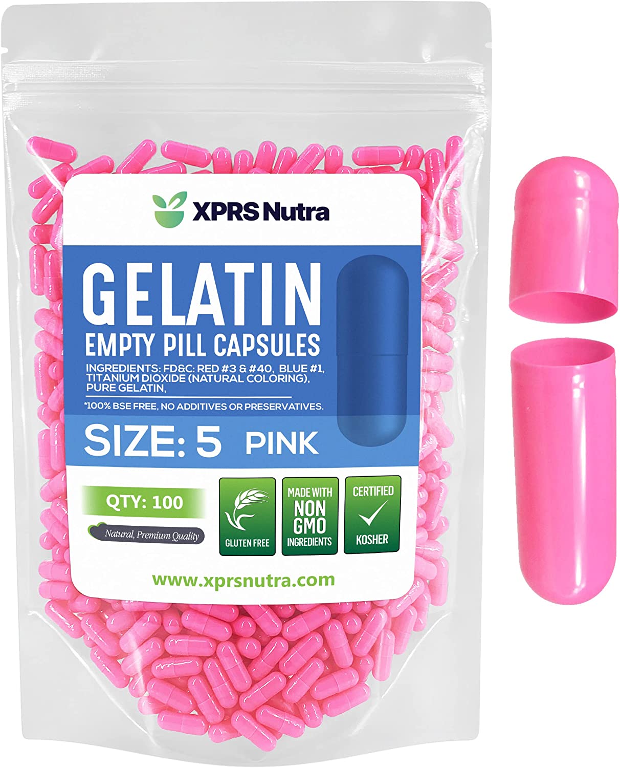 Size 5 Empty Gelatin Capsules