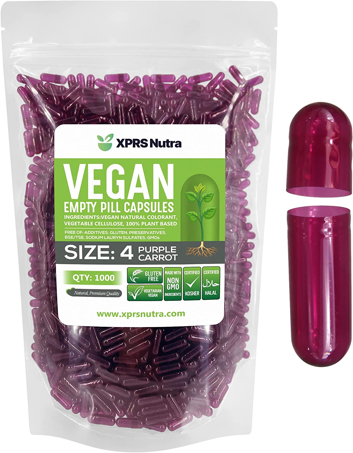 Size 4 Empty Vegan Capsules