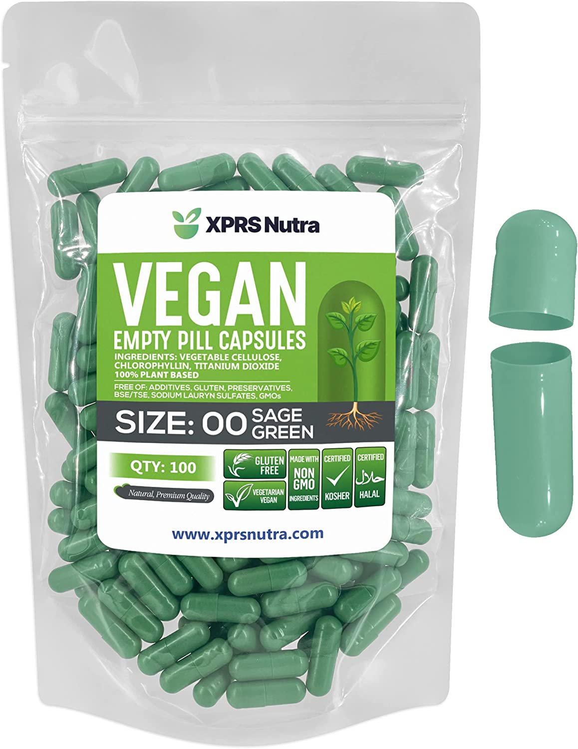 XPRS Nutra Size 5 Empty Capsules - 100 Count Very Small Empty Gelatin  Capsules - Empty Pill Capsules - DIY Capsule Filling - Fillable Pill  Capsules